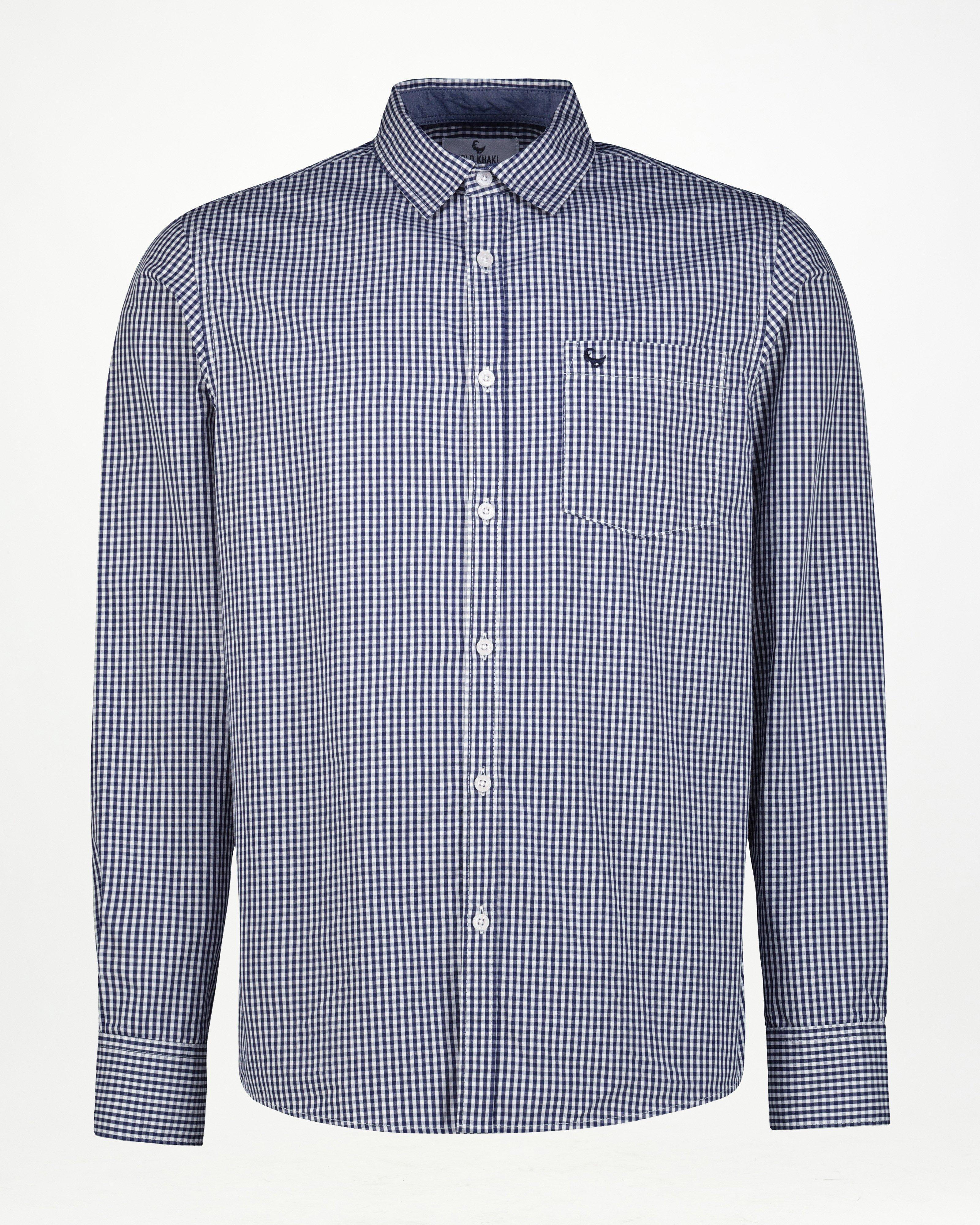 Men’s Cody Gingham Shirt  -  Navy