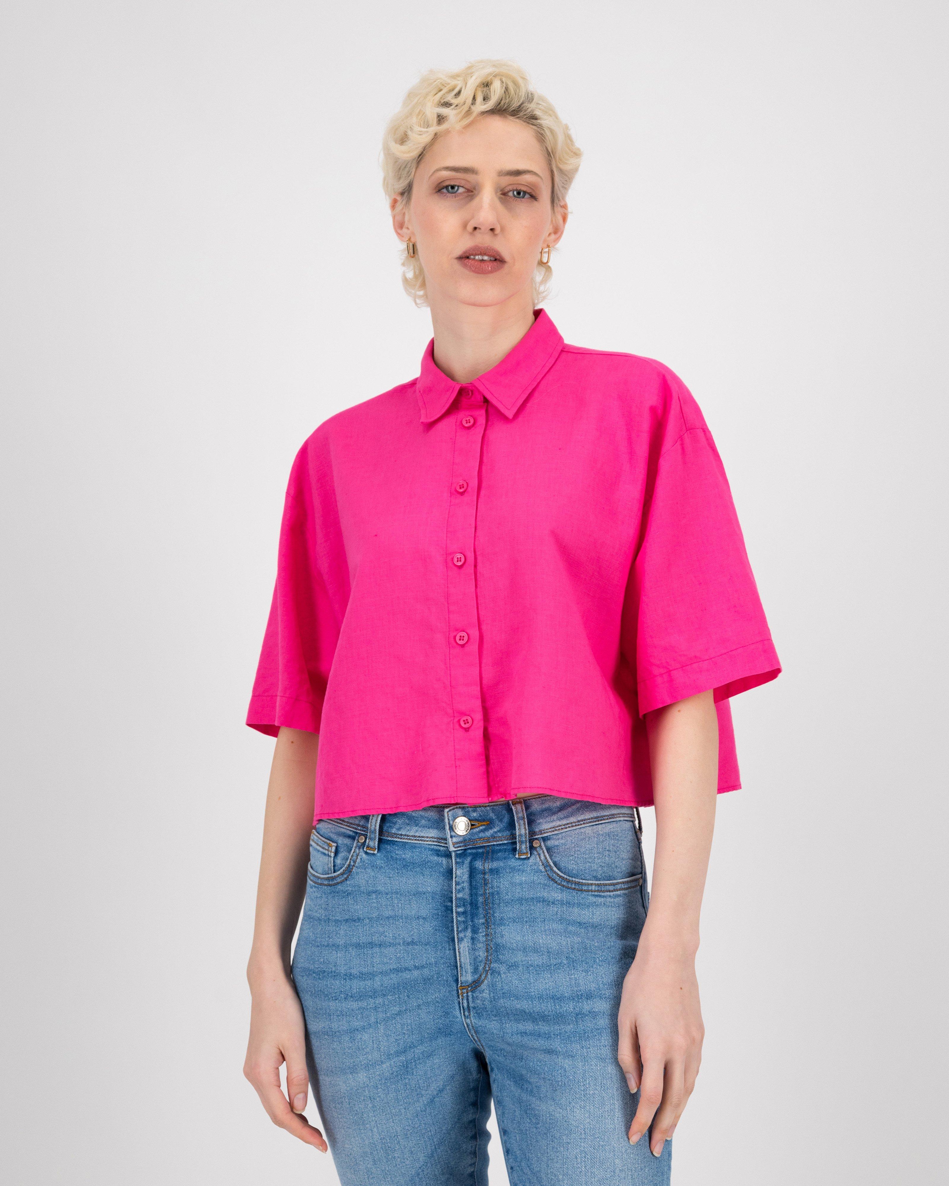 Women’s Kai Cropped Shirt  -  Pink