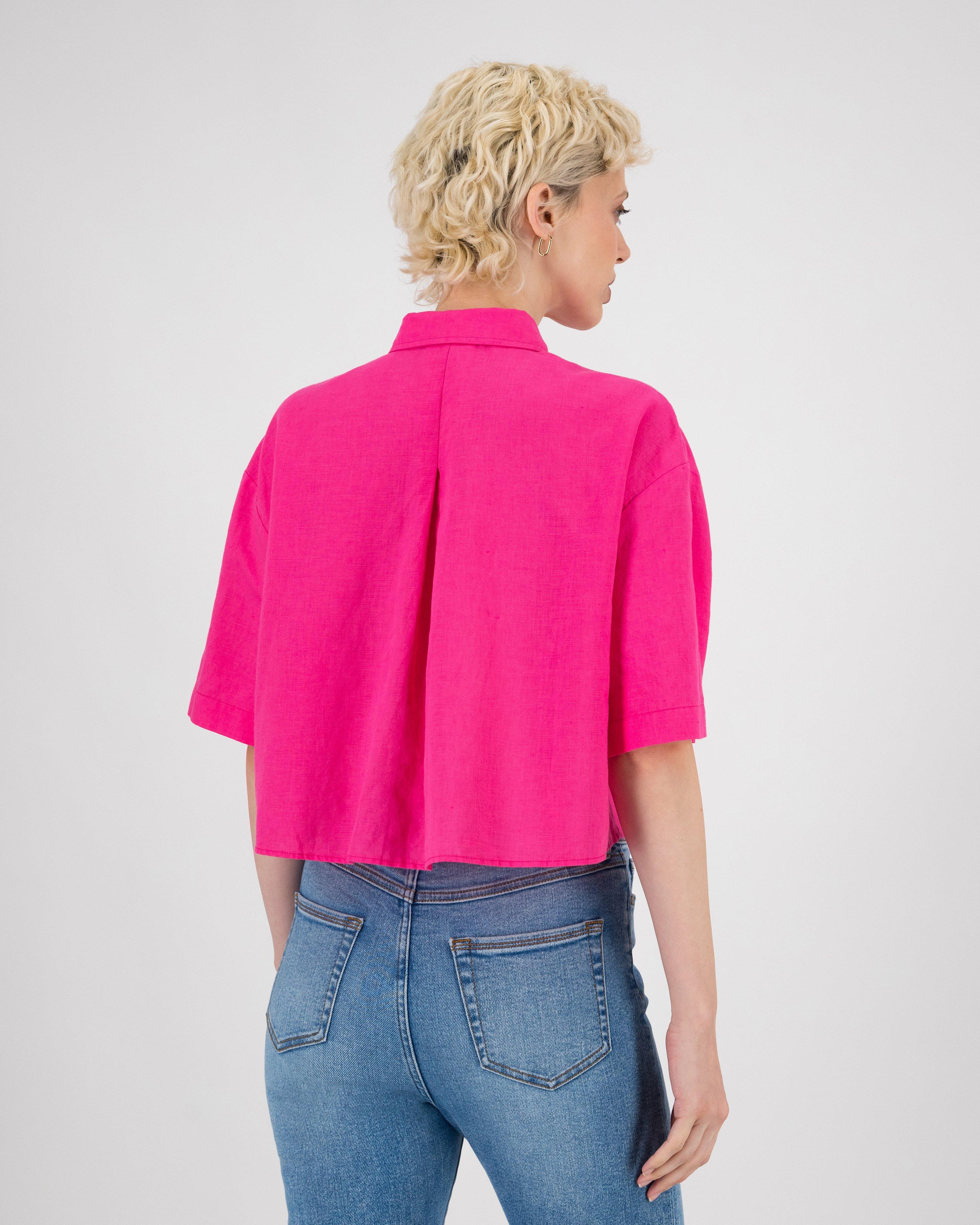 Women’s Kai Cropped Shirt  -  Pink