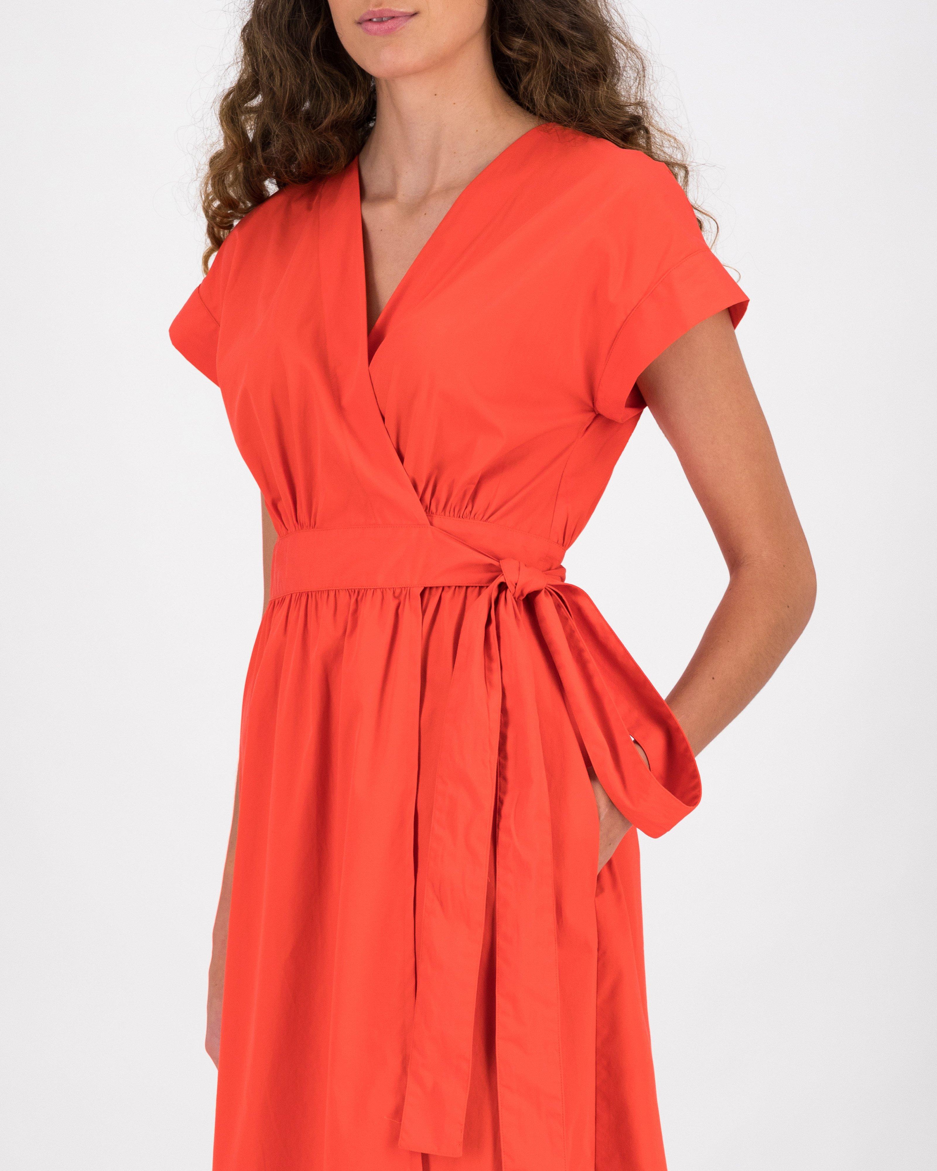 Rare Earth Women’s Morgan Wrap Dress -  Coral