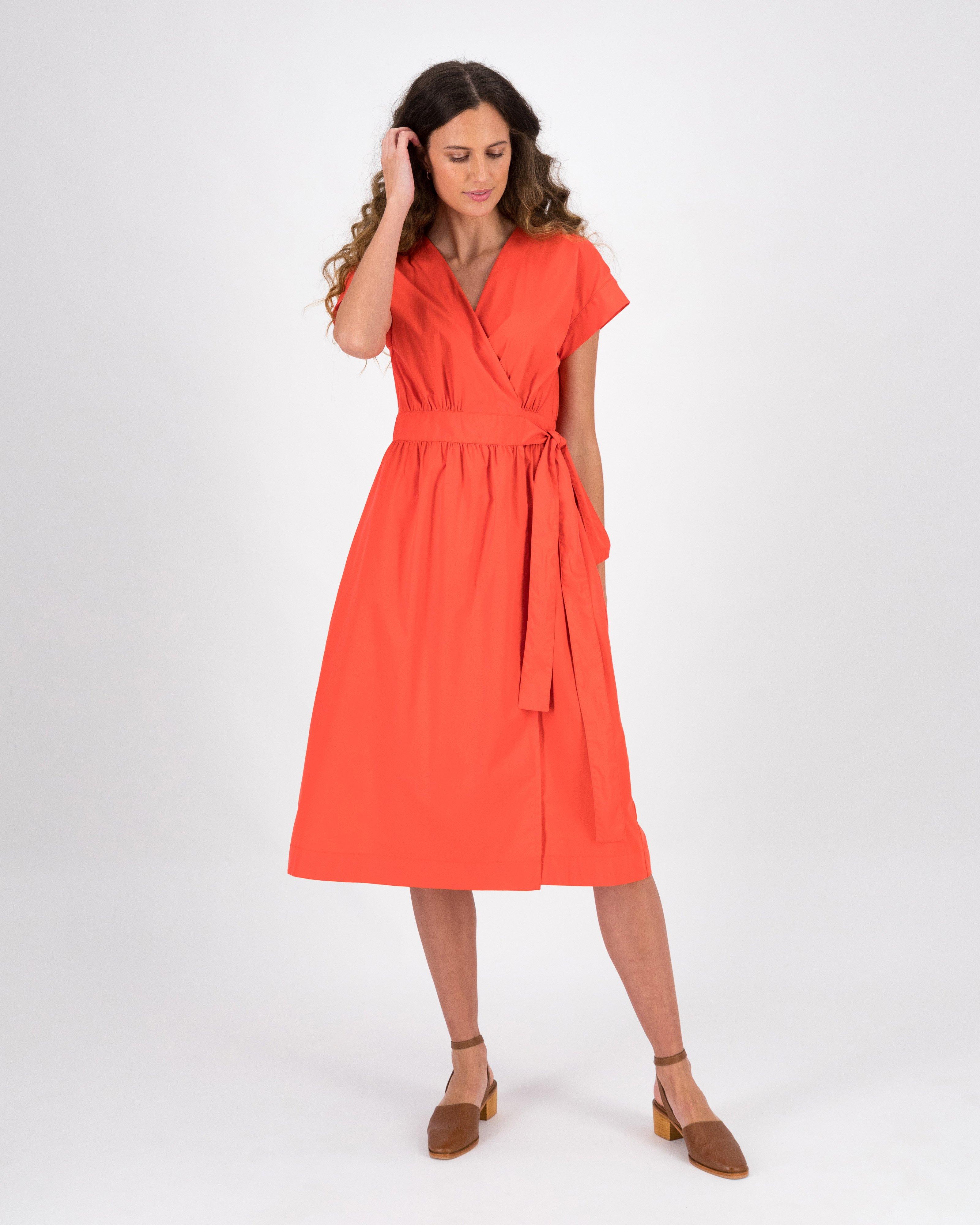 Rare Earth Women’s Morgan Wrap Dress -  Coral