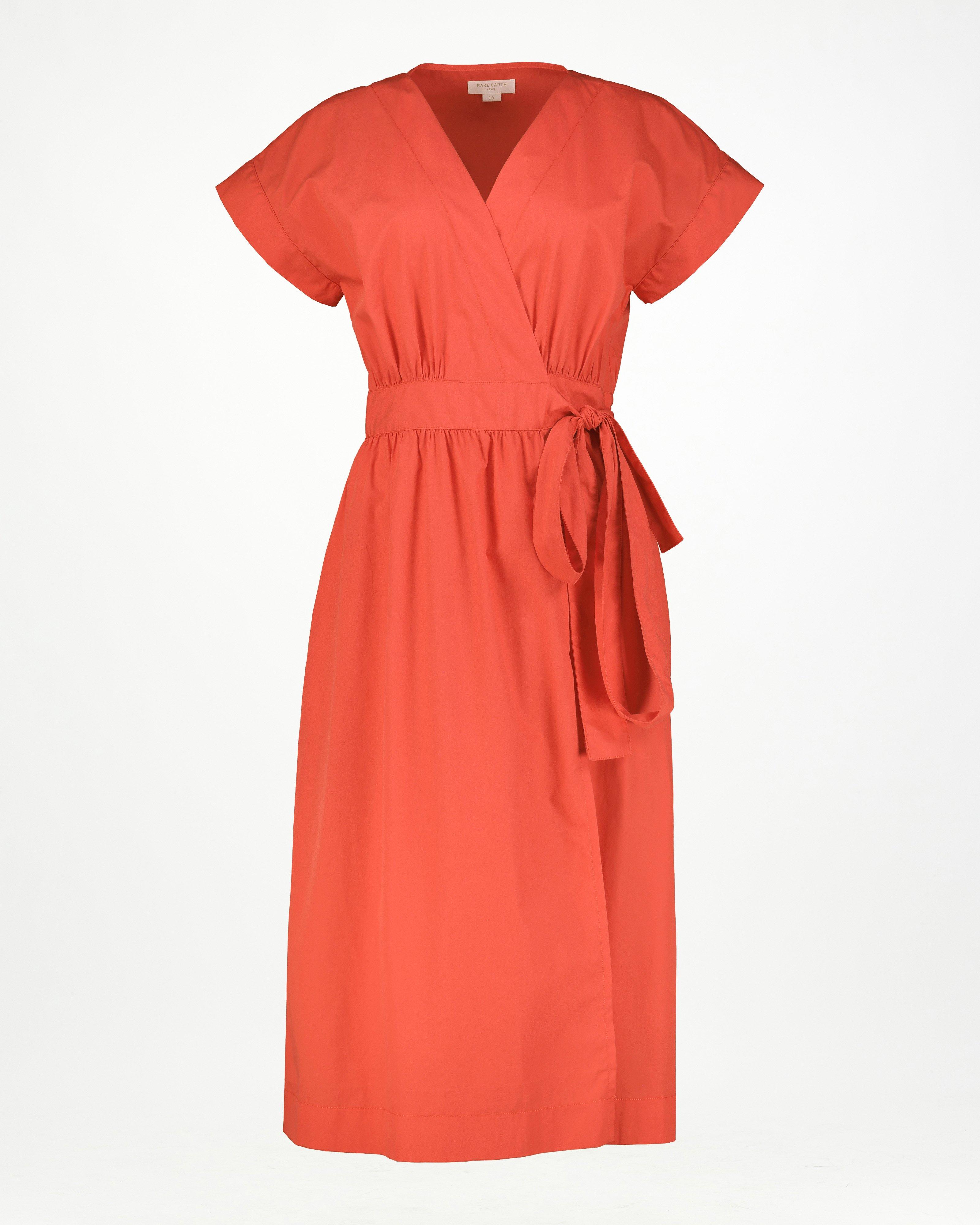 Rare Earth Women’s Morgan Wrap Dress -  Coral