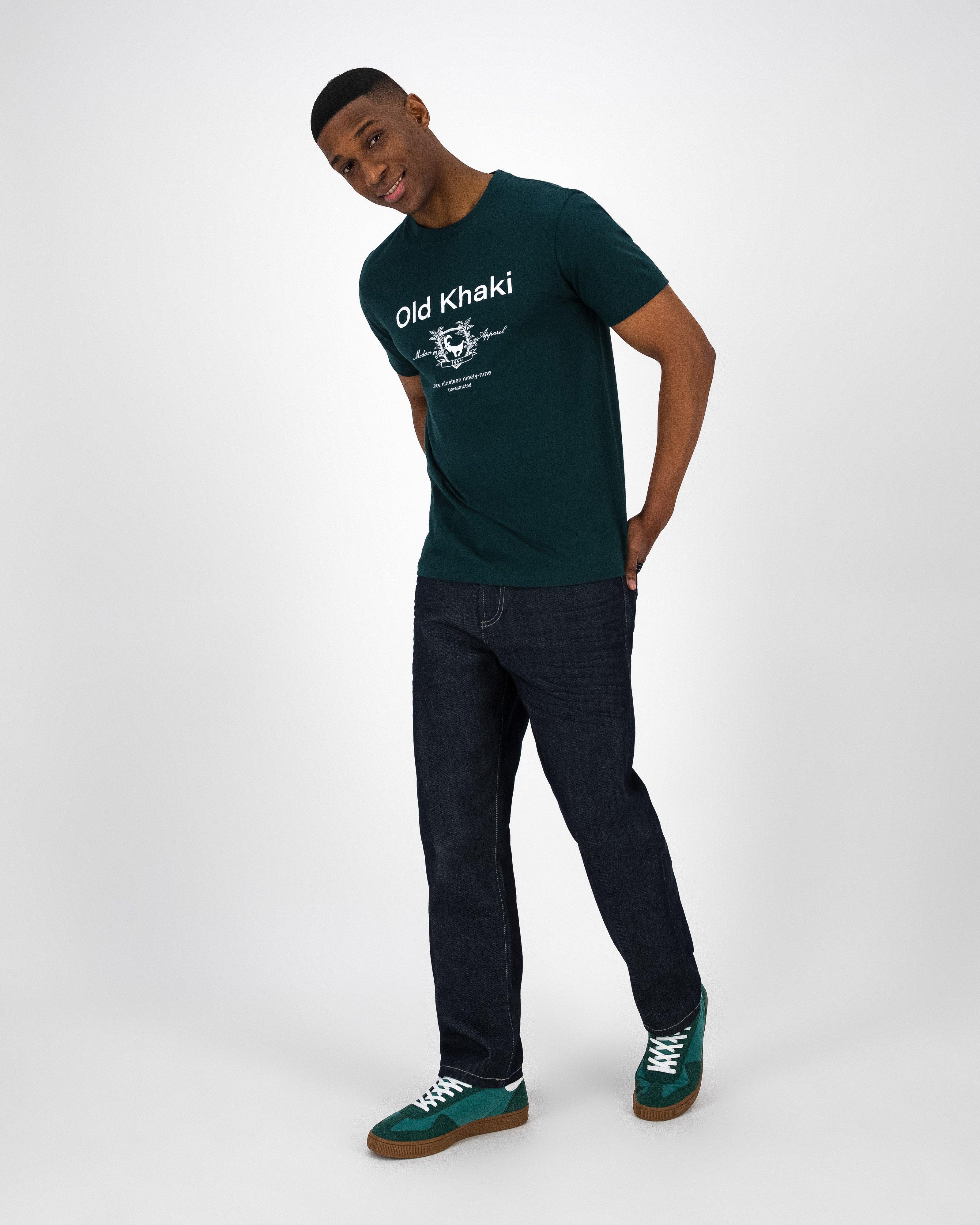 Old Khaki Men’s George Hero T-shirt -  Dark Green