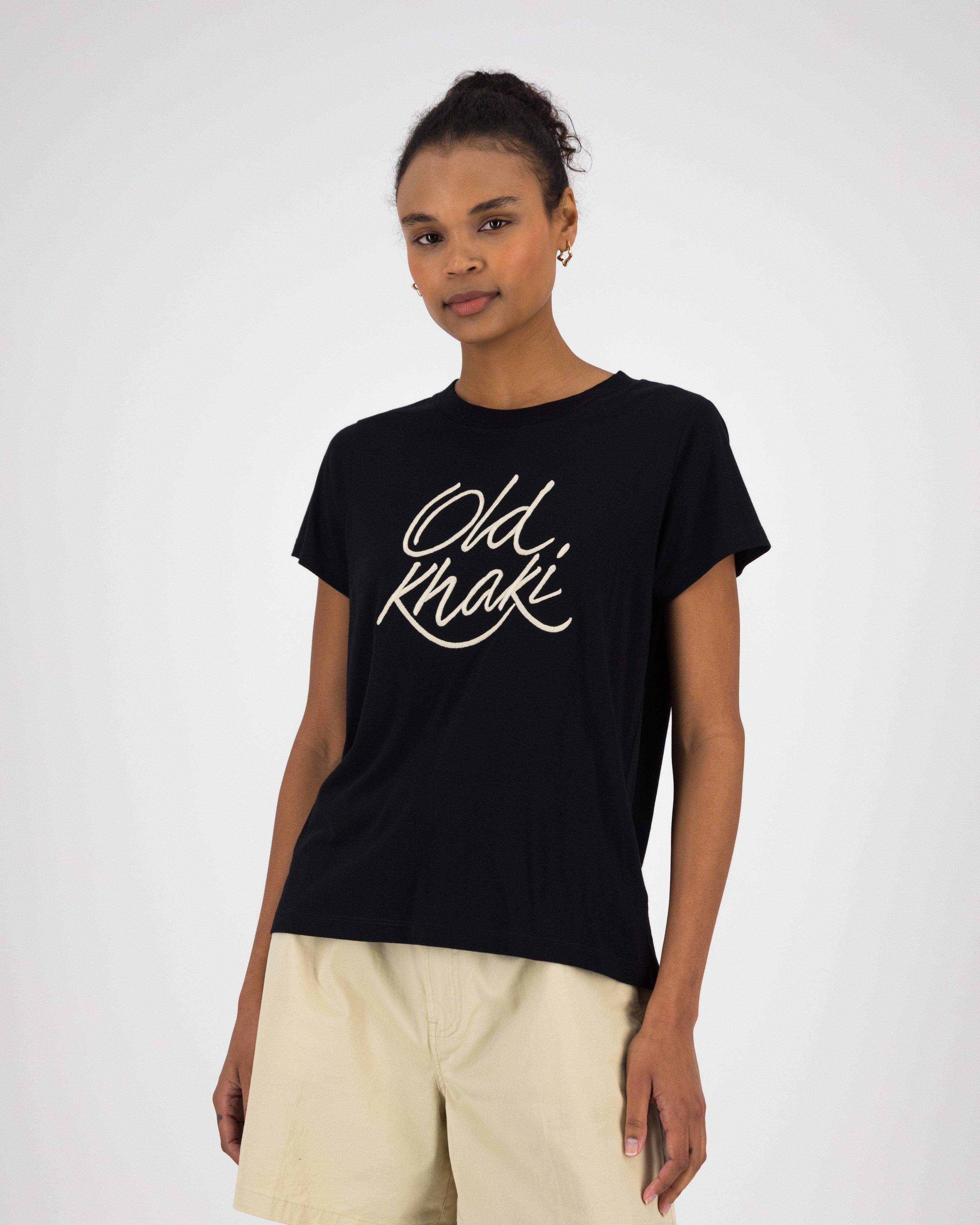 Old Khaki Women’s Skyla Branded T-shirt  -  Black