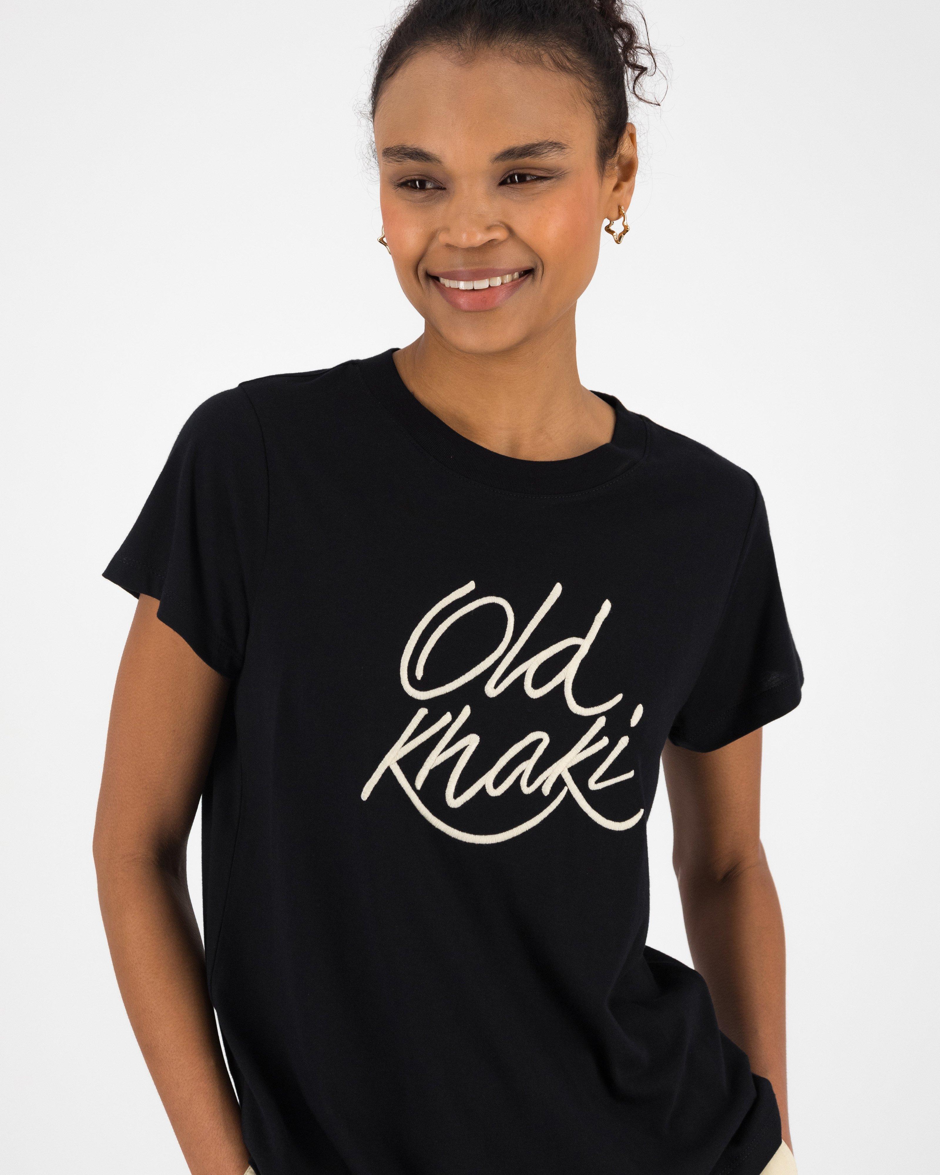 Old Khaki Women’s Skyla Branded T-shirt  -  Black