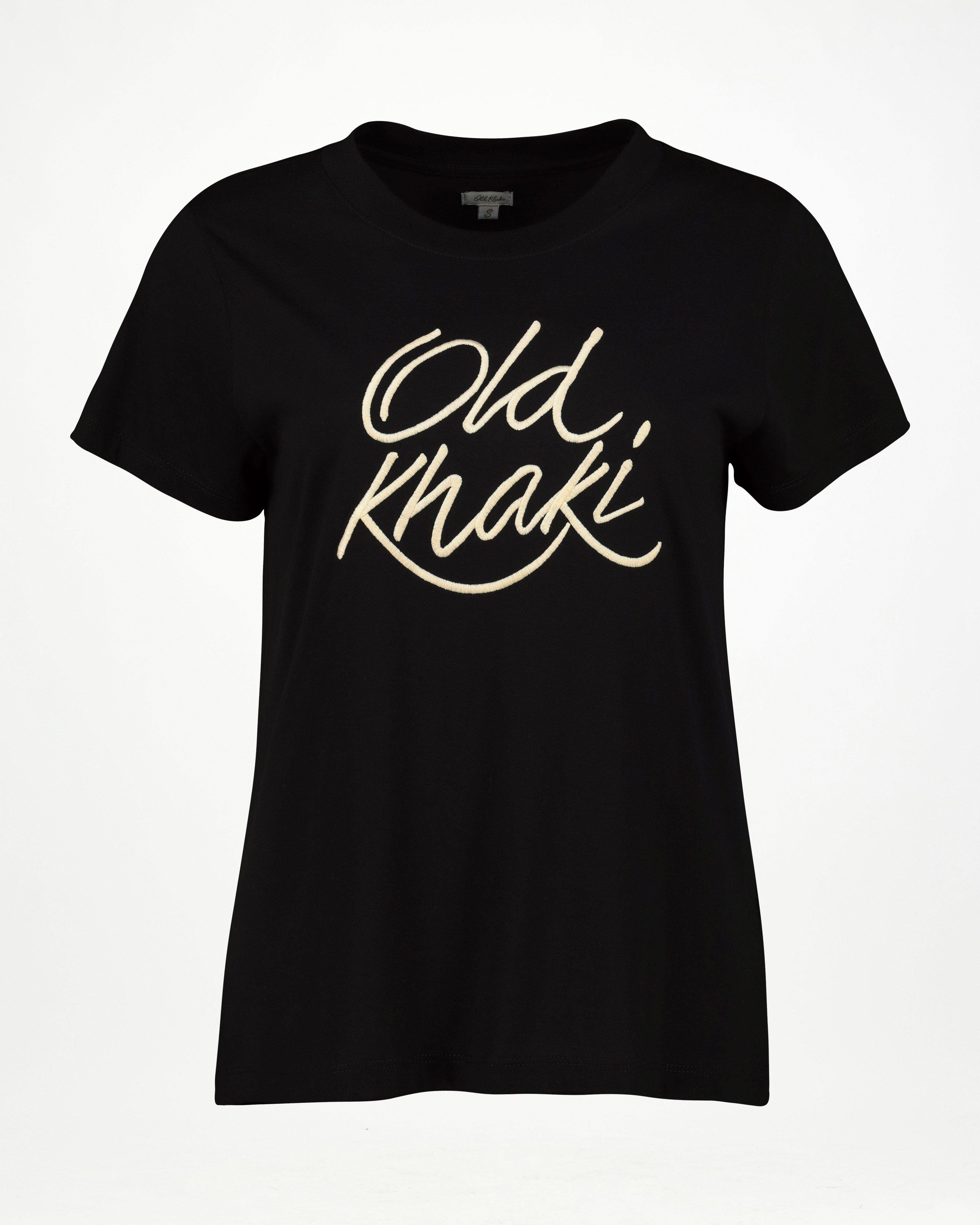 Old Khaki Women’s Skyla Branded T-shirt  -  Black