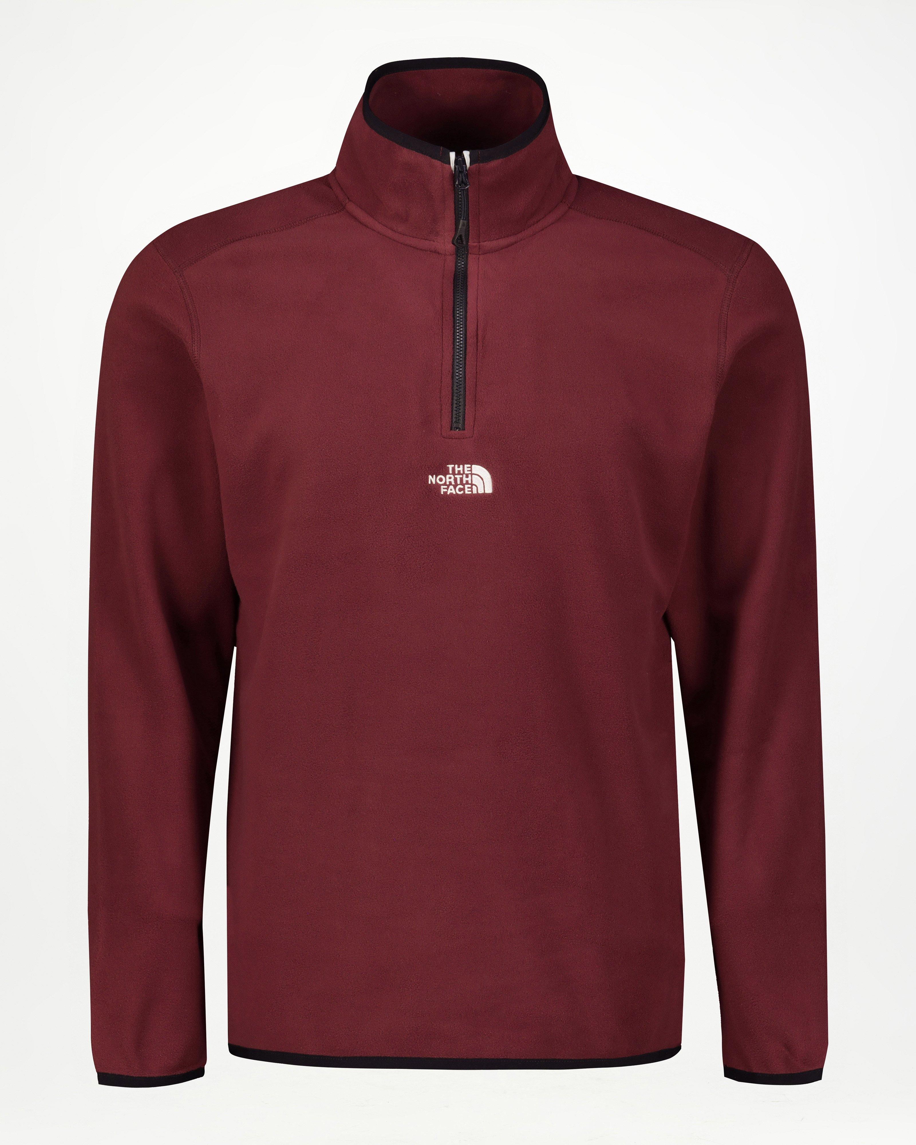 The North Face Men’s Glacier 1/4 Zip Fleece Top -  Plum