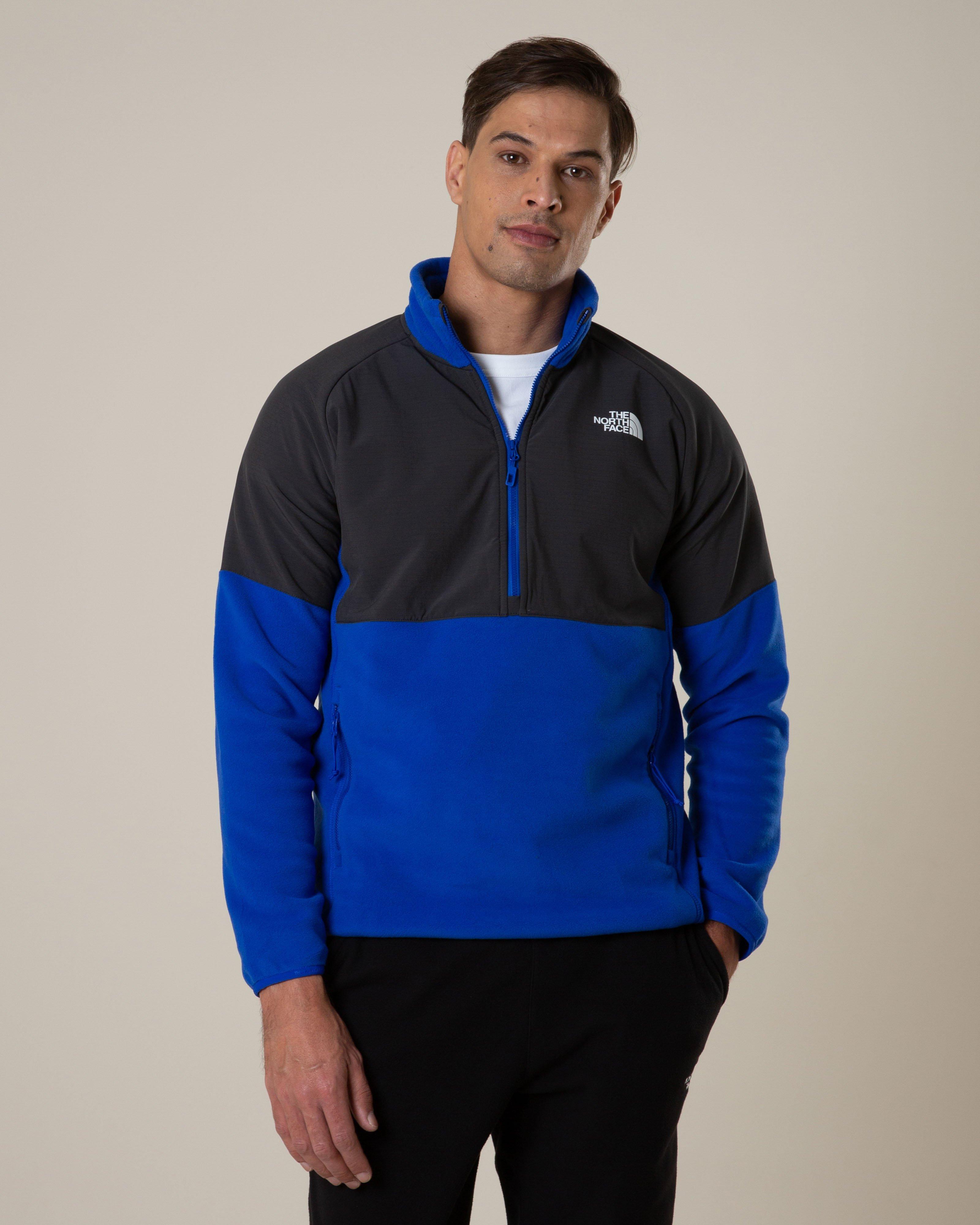 The North Face Men's Glacier Heavyweight Half Zip Fleece -  Blue