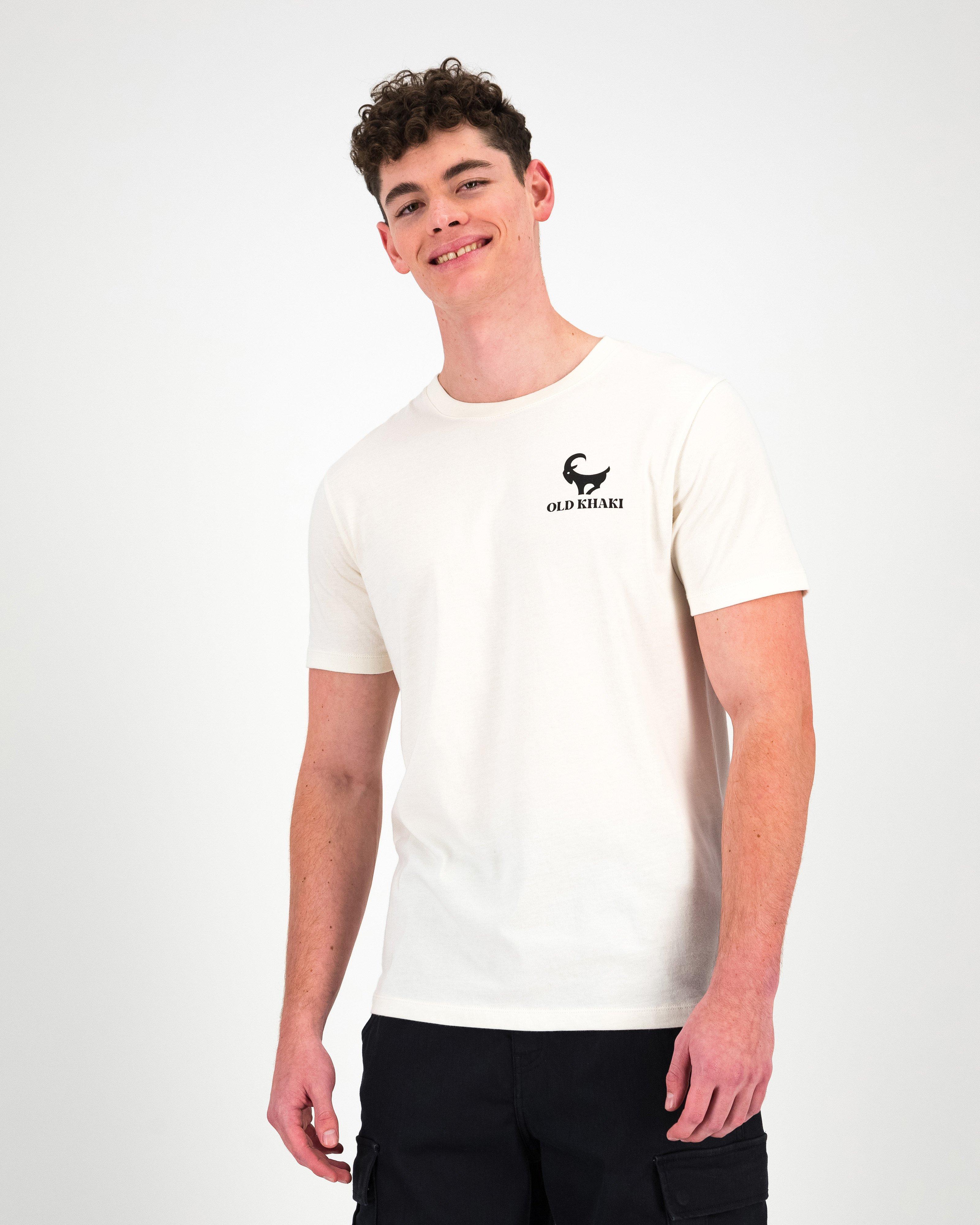 Men’s PJ Back Print T-Shirt  -  Milk