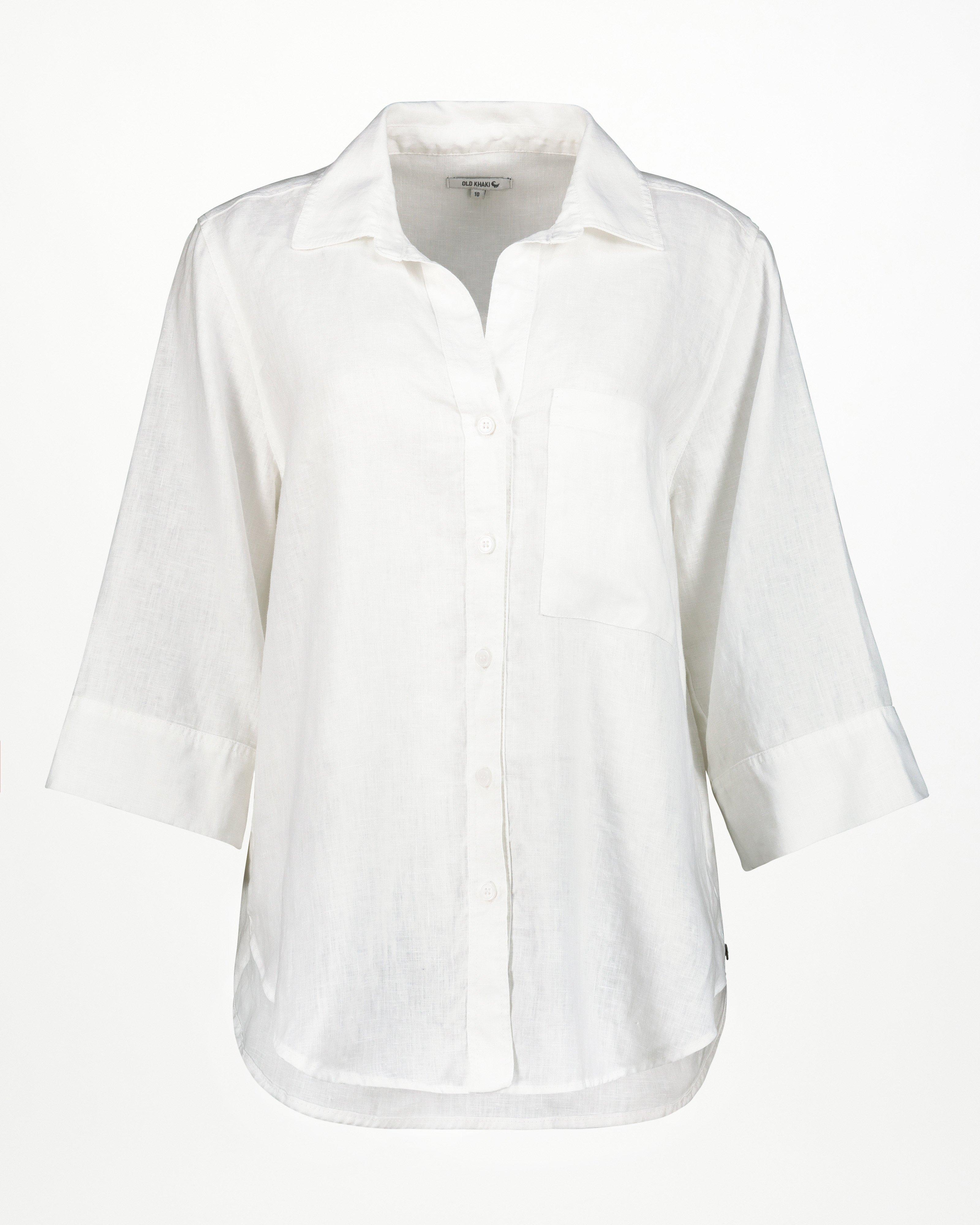 Women’s Millie Linen Shirt  -  White