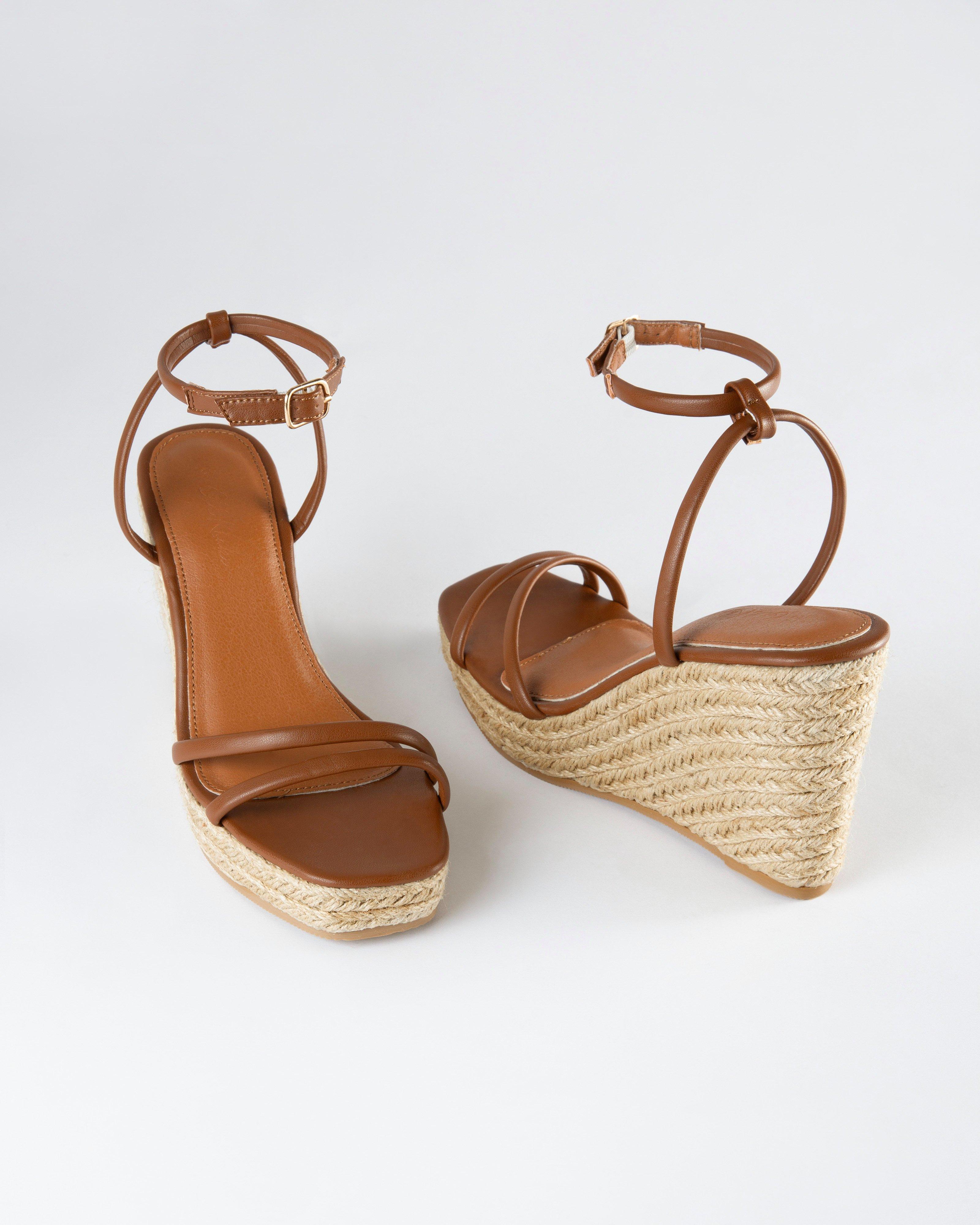 Women’s Alayna Espadrille Strappy Wedge Sandal  -  Tan