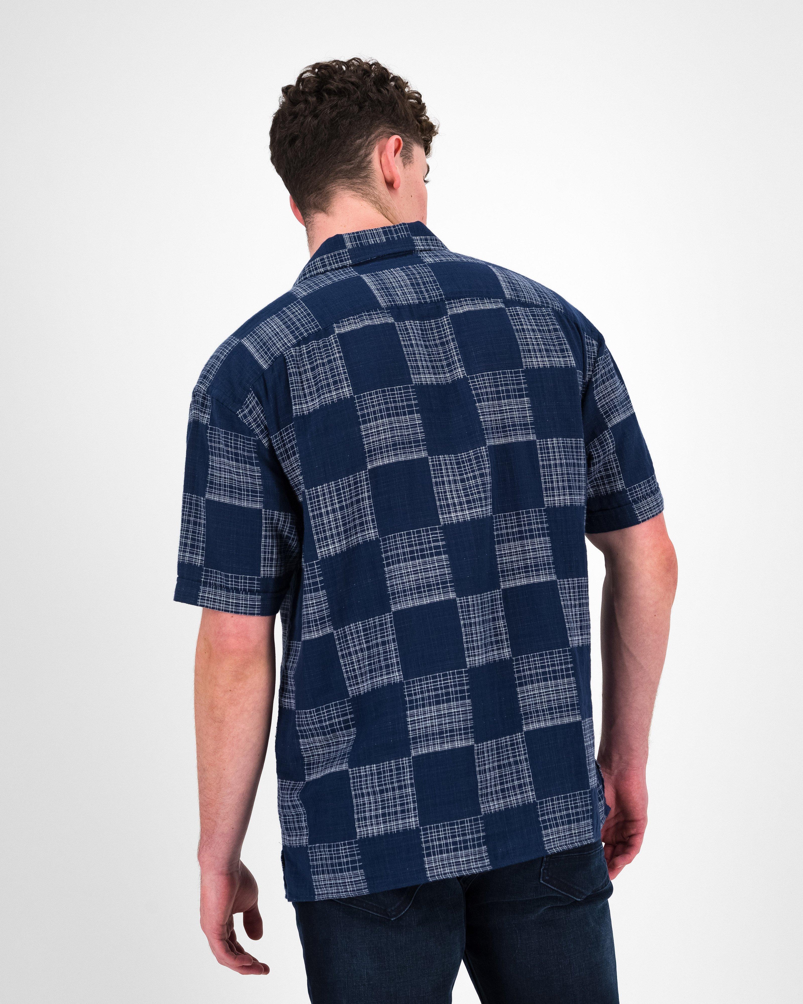 Men’s Maddy Double Base Check Shirt  -  Navy