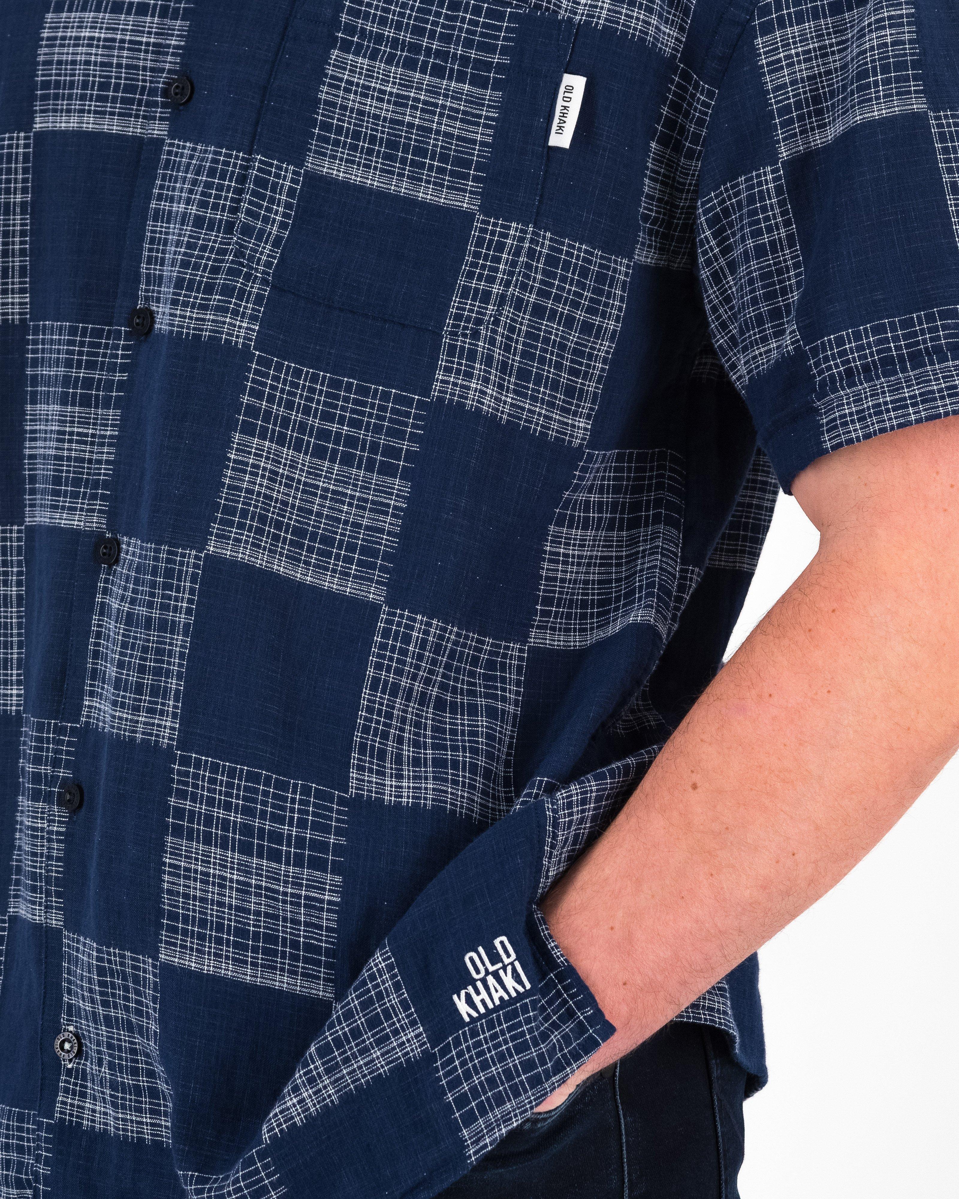 Men’s Maddy Double Base Check Shirt  -  Navy