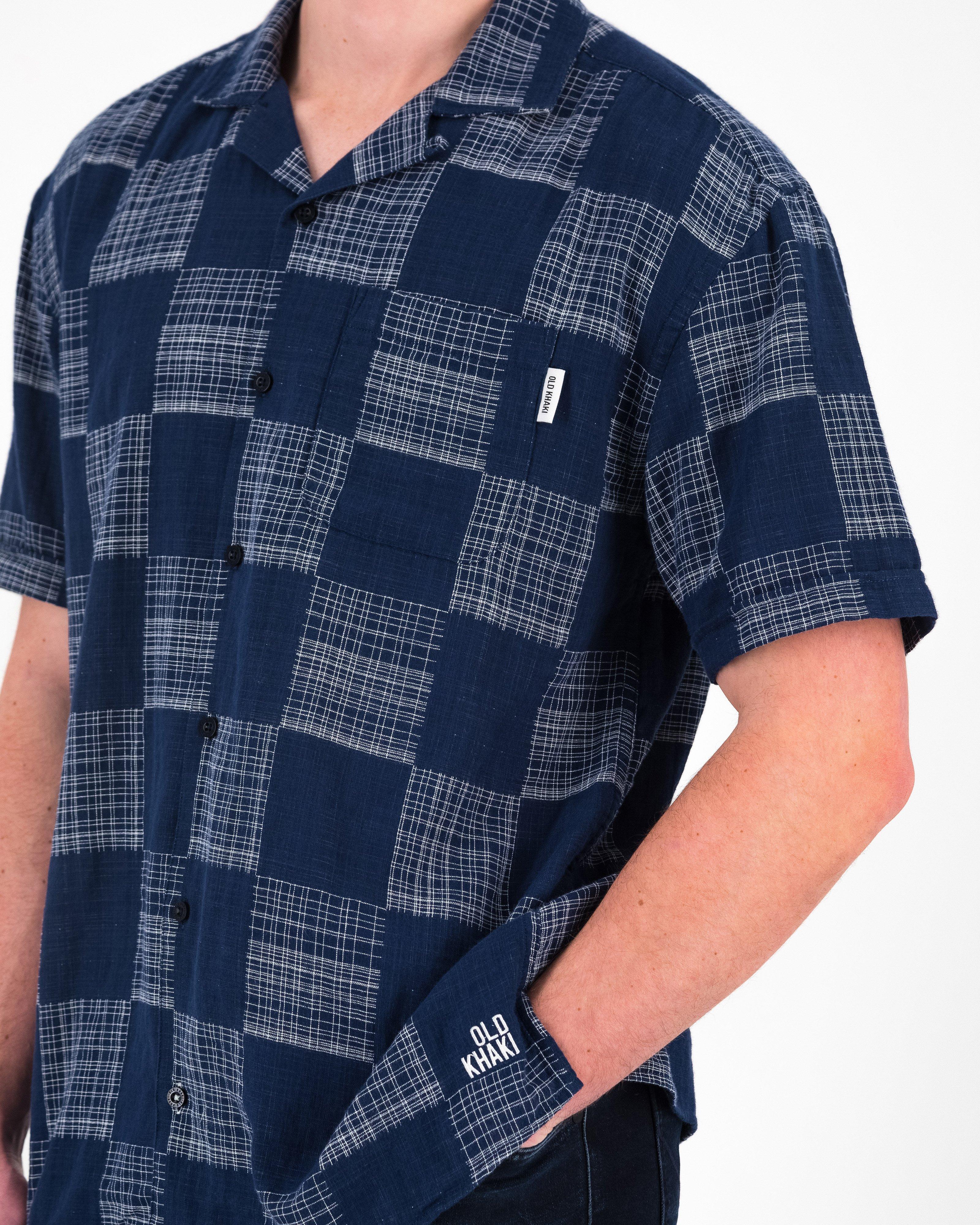 Men’s Maddy Double Base Check Shirt  -  Navy