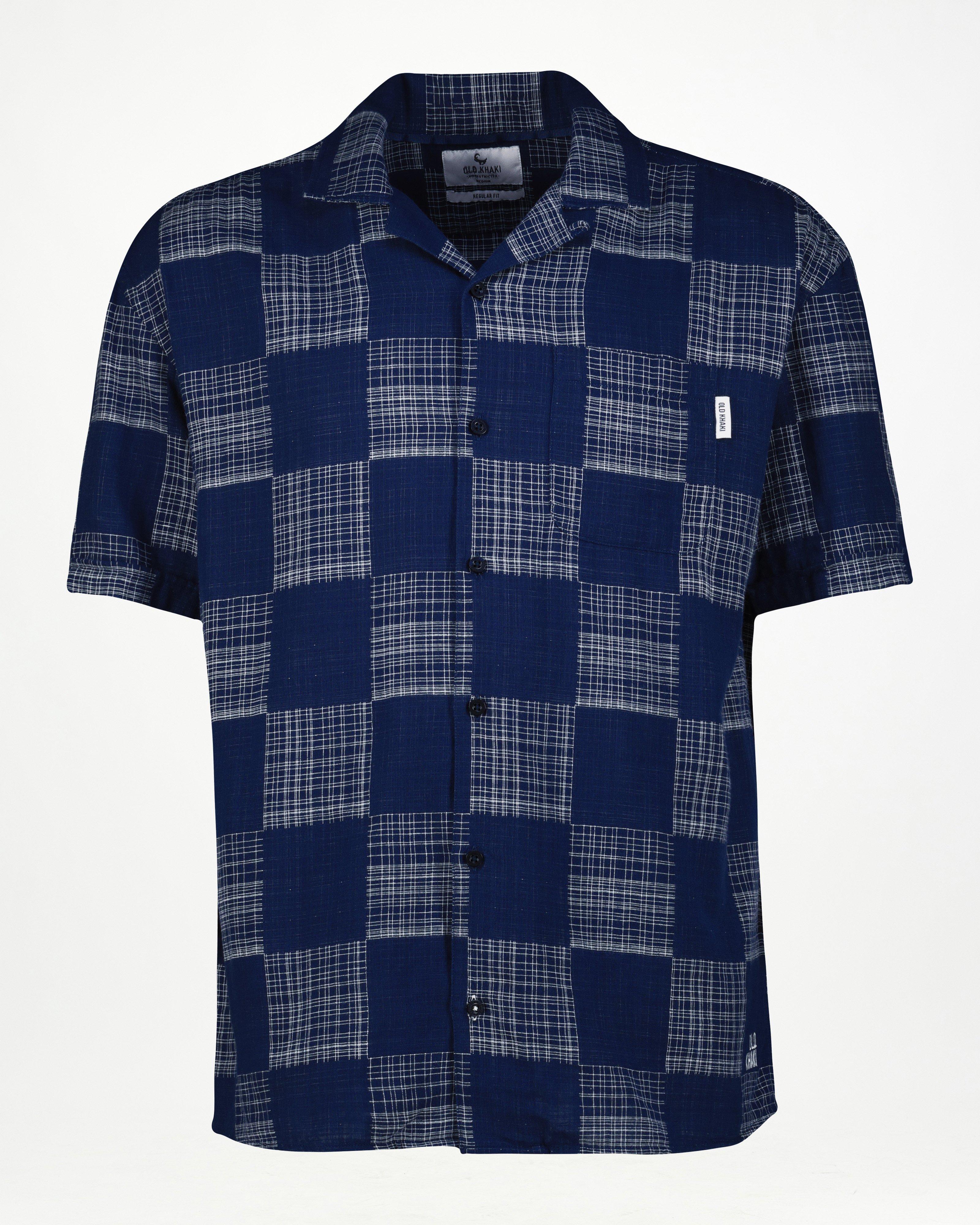 Men’s Maddy Double Base Check Shirt  -  Navy