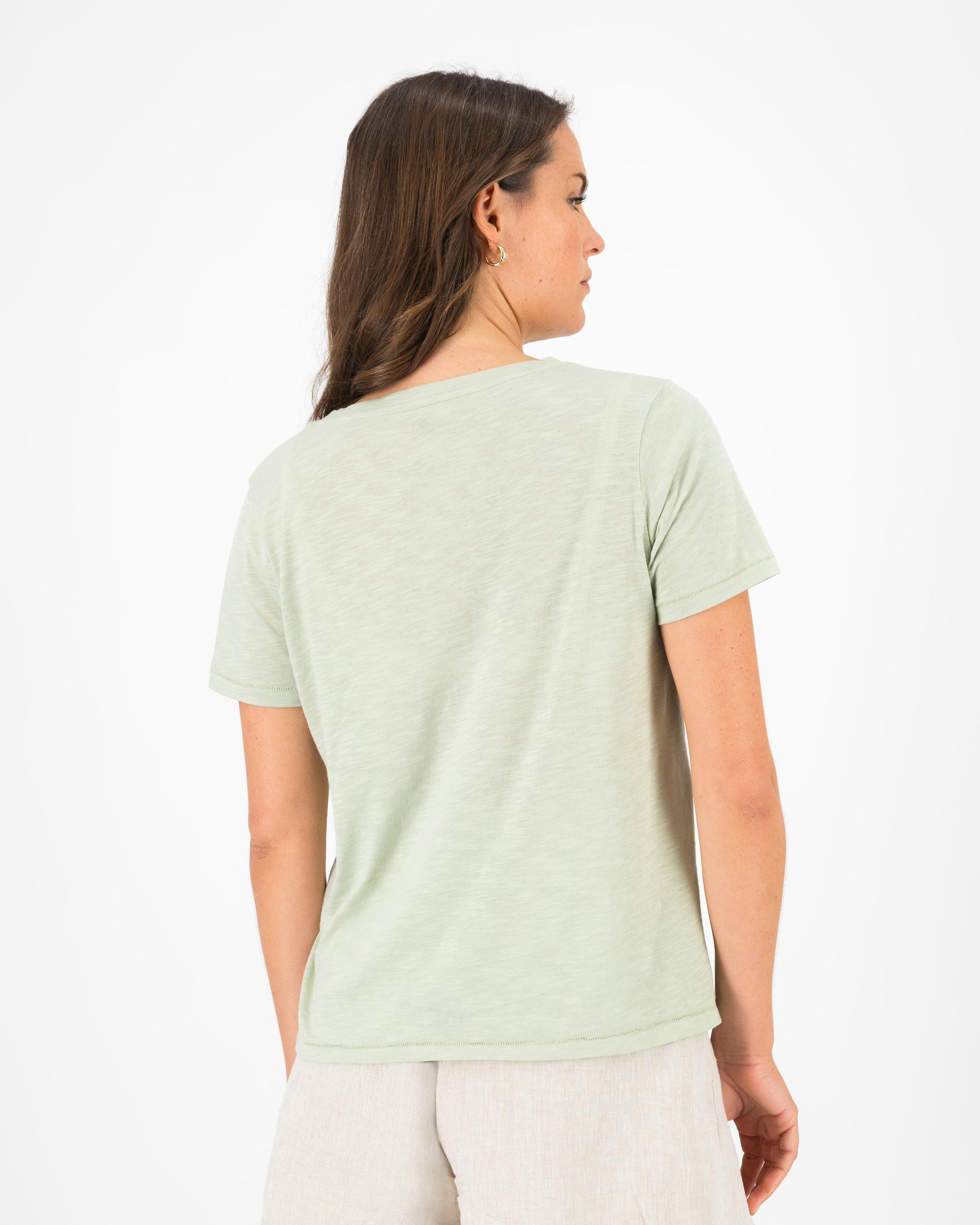 Rare Earth Women’s Vygie V-neck T-shirt -  Sage