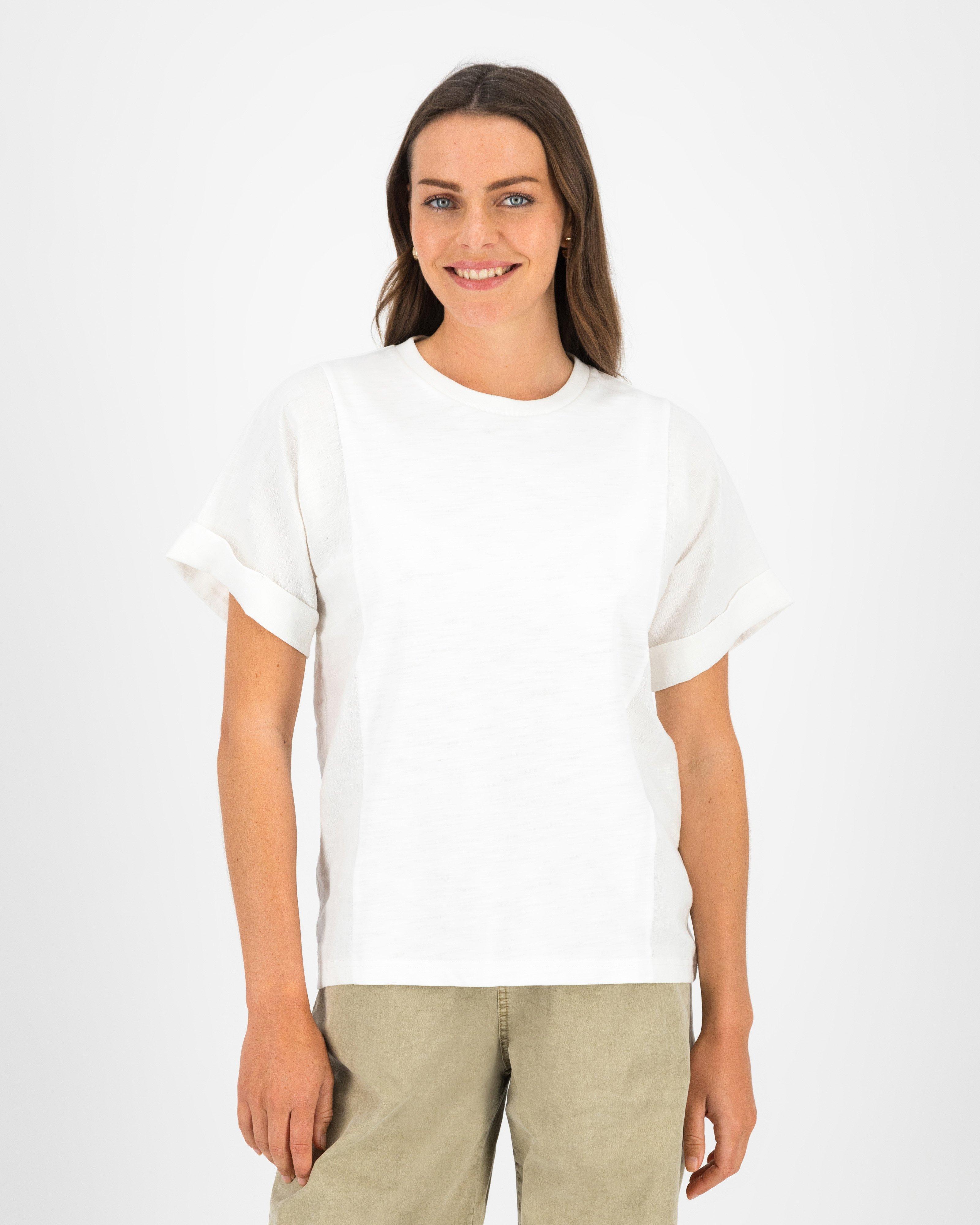 Rare Earth Women’s Chelsea Mix Media T-shirt -  White