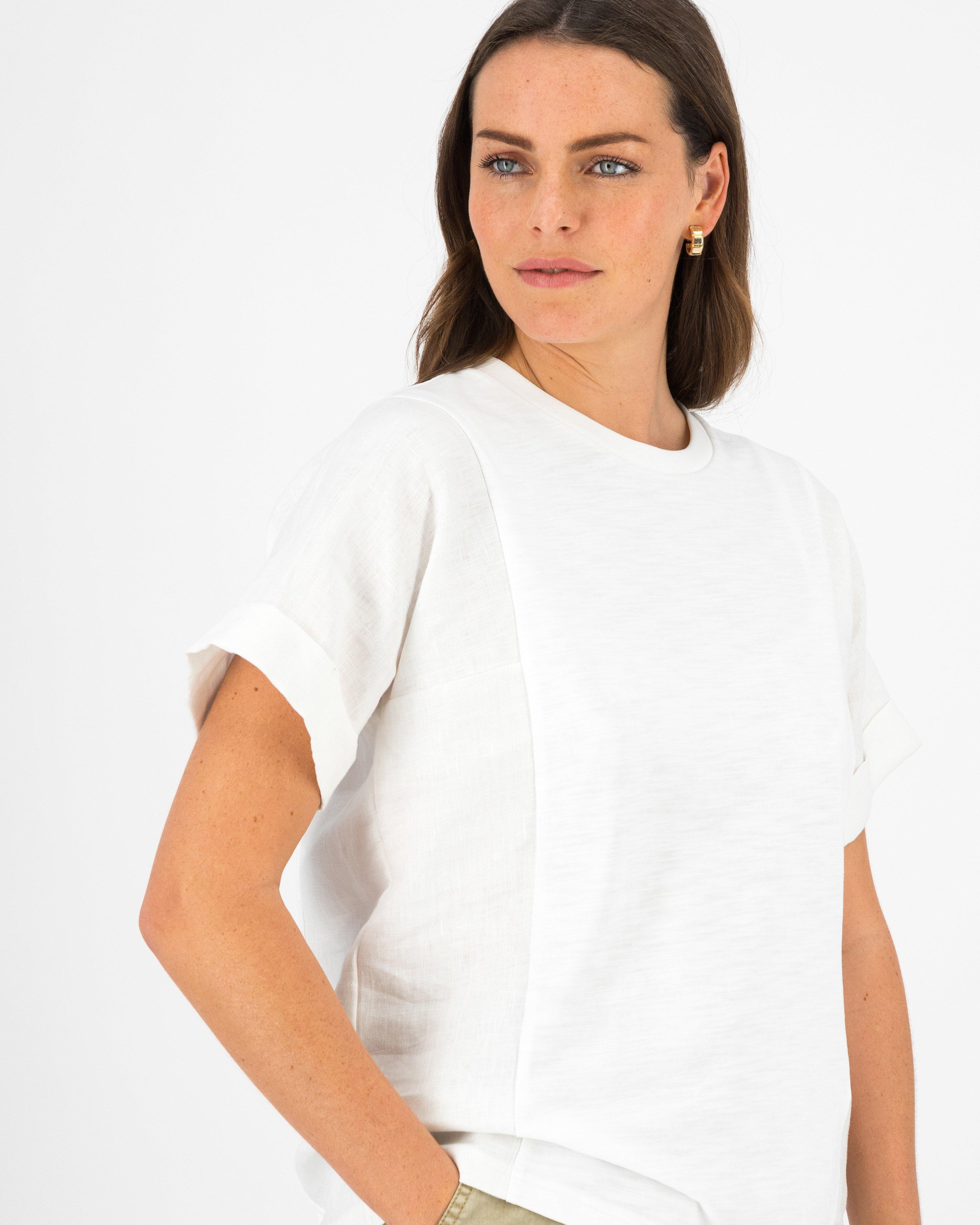 Rare Earth Women’s Chelsea Mix Media T-shirt -  White