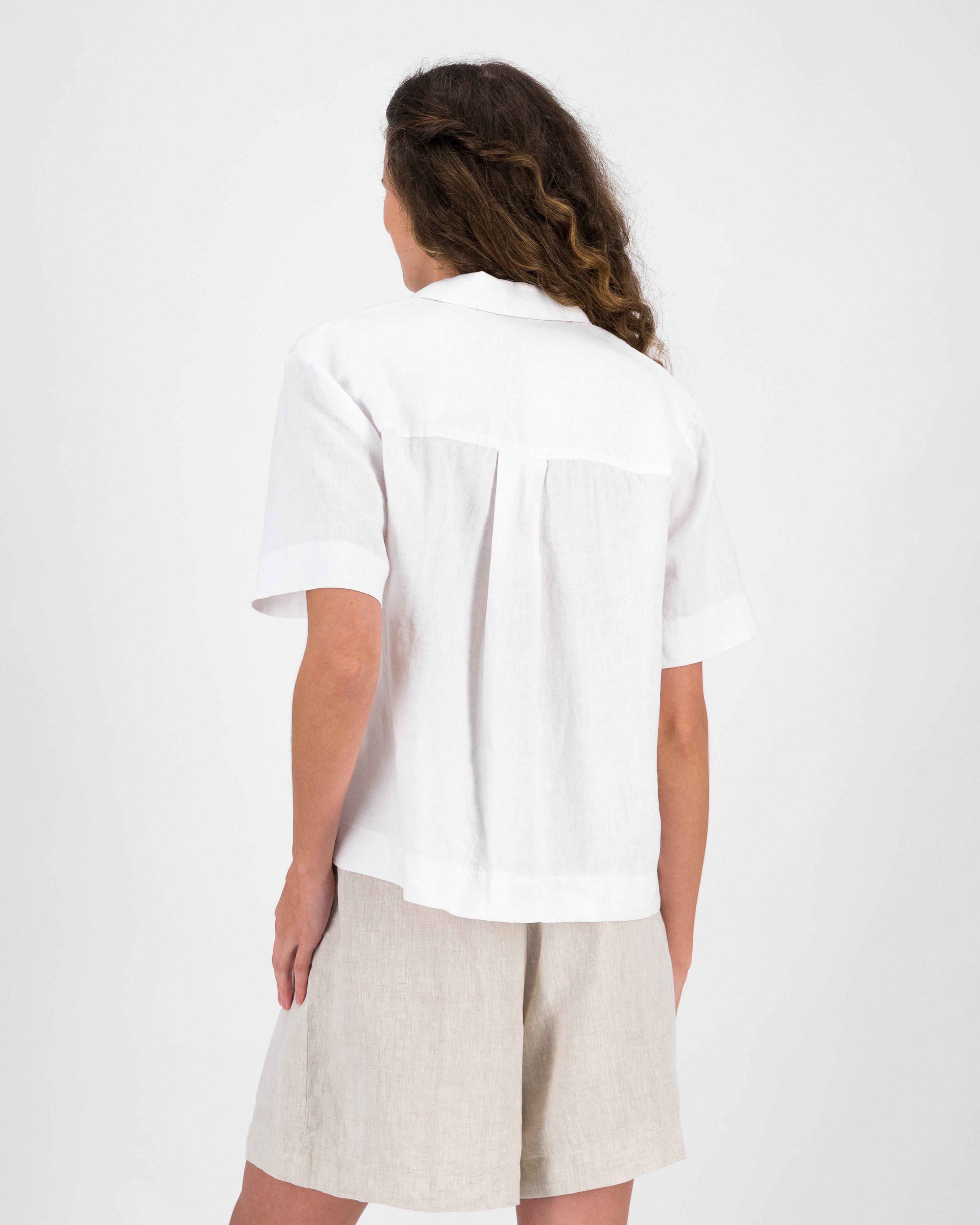 Rare Earth Women’s Kai Linen Top -  White