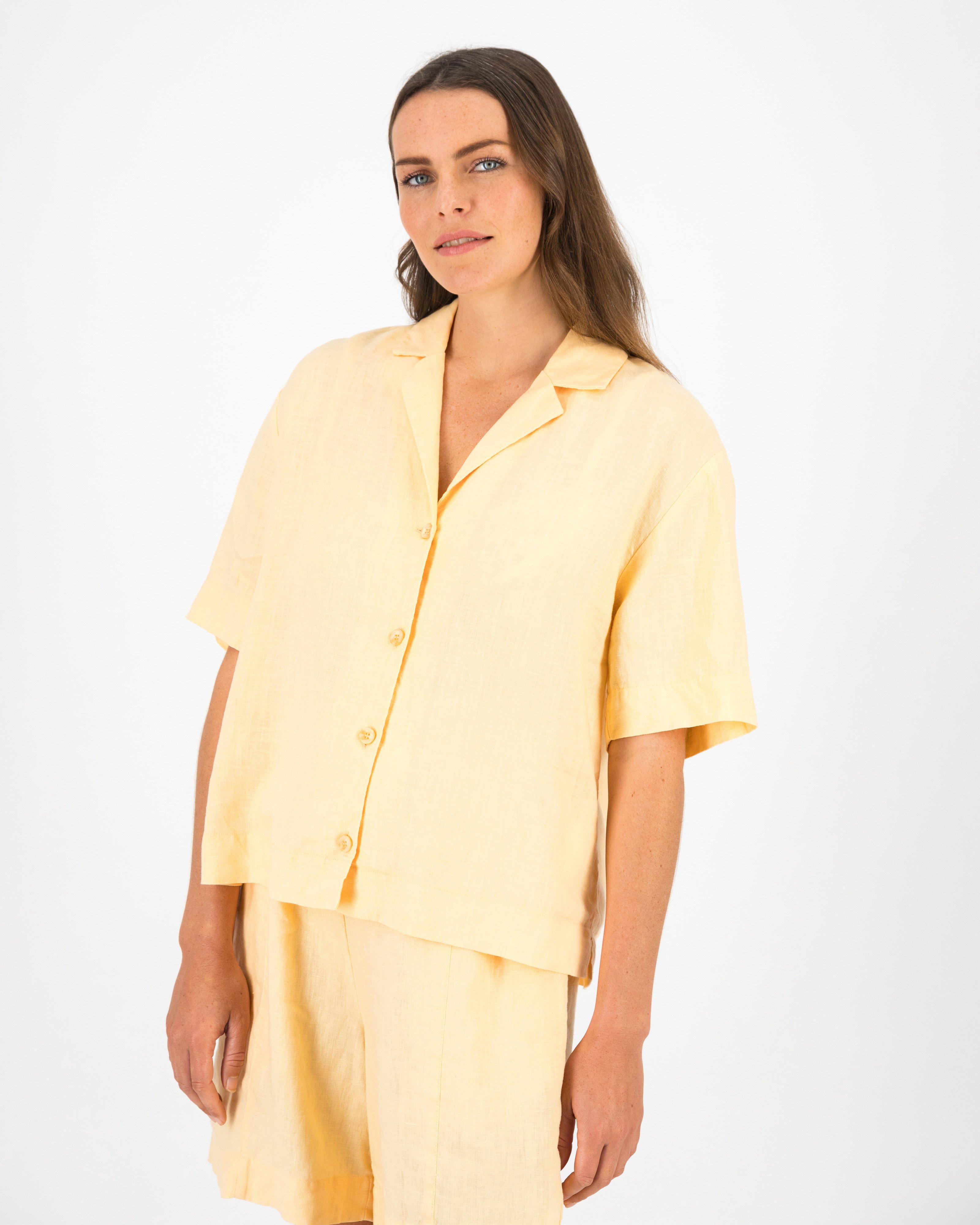 Rare Earth Women’s Kai Linen Top -  Apricot