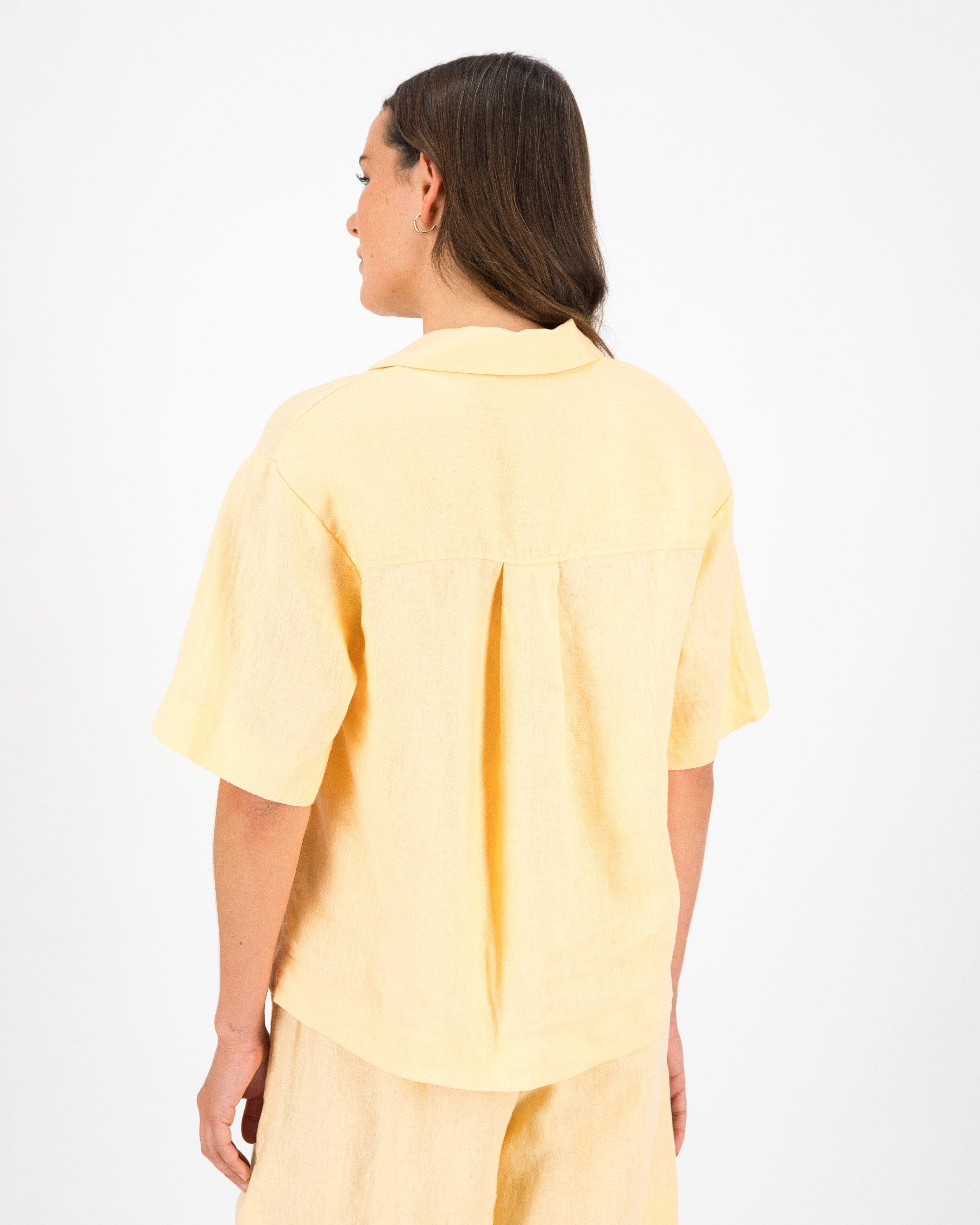 Rare Earth Women’s Kai Linen Top -  Apricot