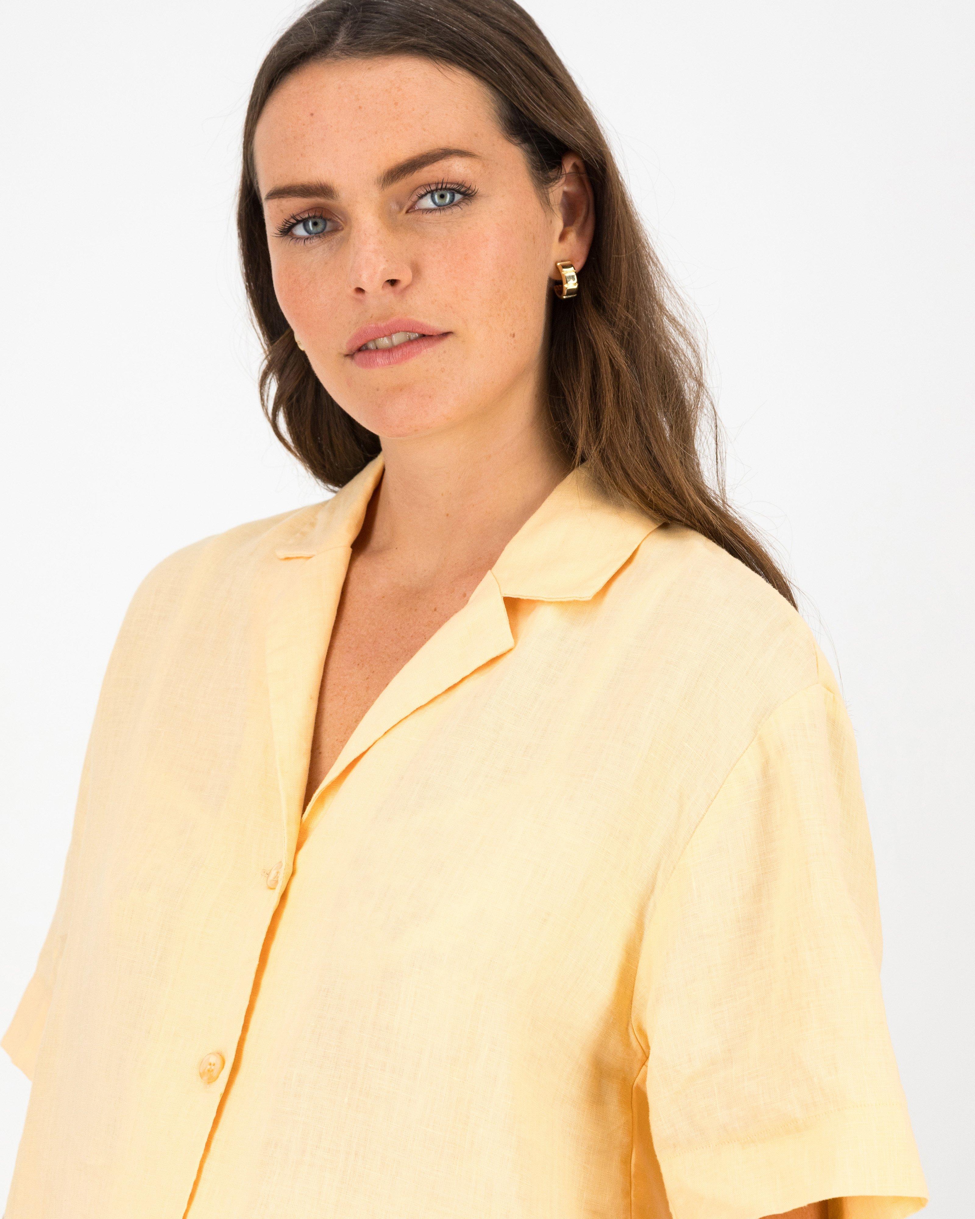 Rare Earth Women’s Kai Linen Top -  Apricot