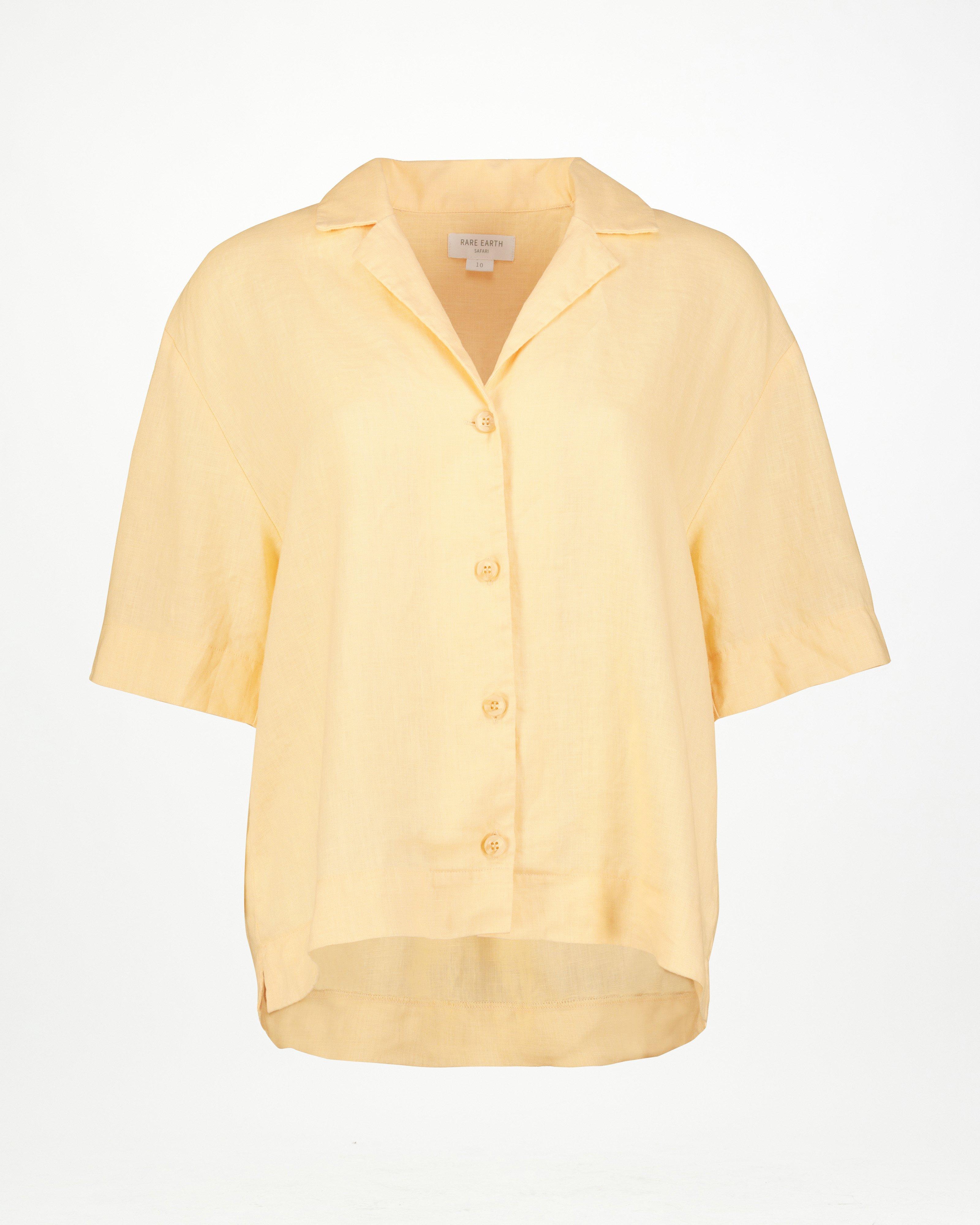 Rare Earth Women’s Kai Linen Top -  Apricot