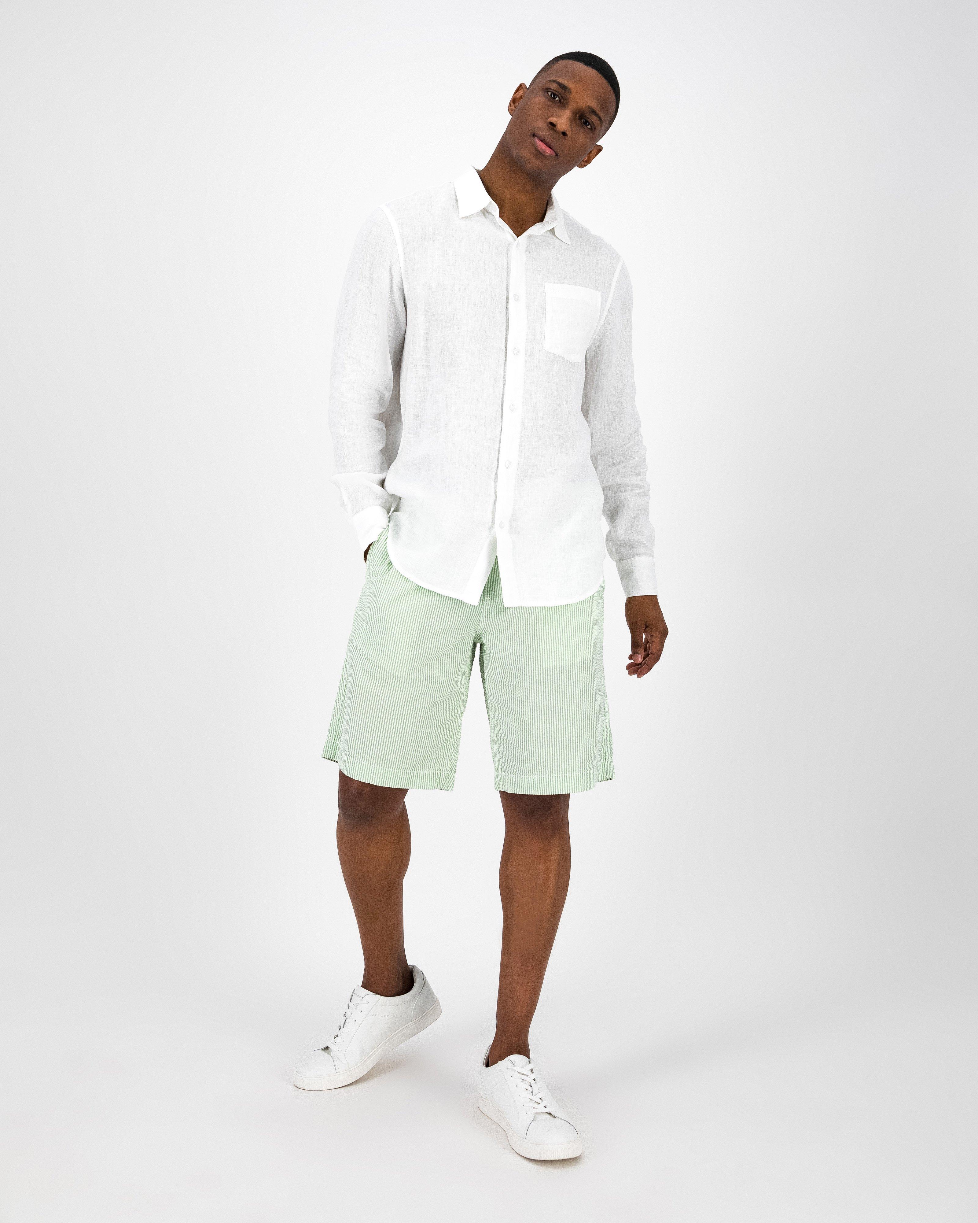 Men’s Jesse Linen Shirt  -  White