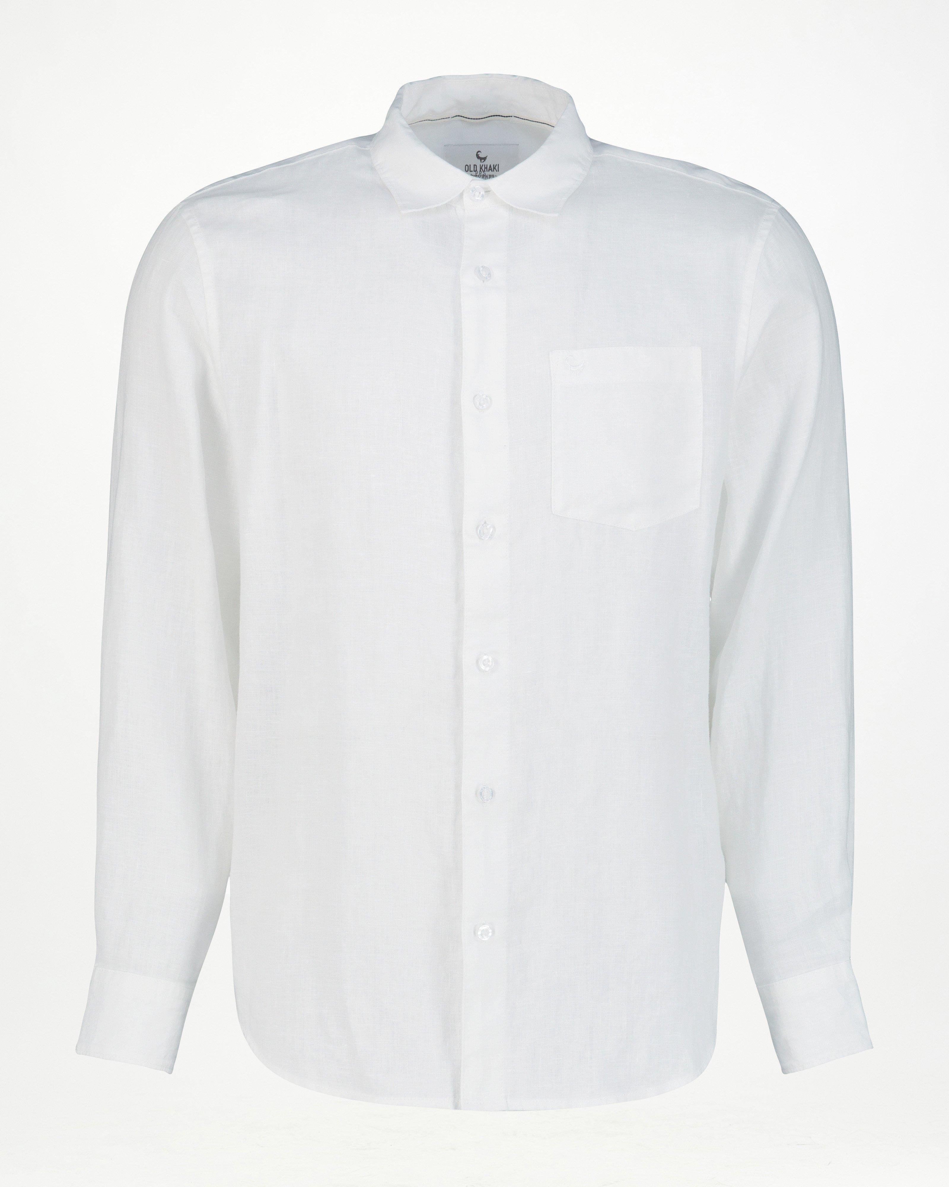 Men’s Jesse Linen Shirt  -  White