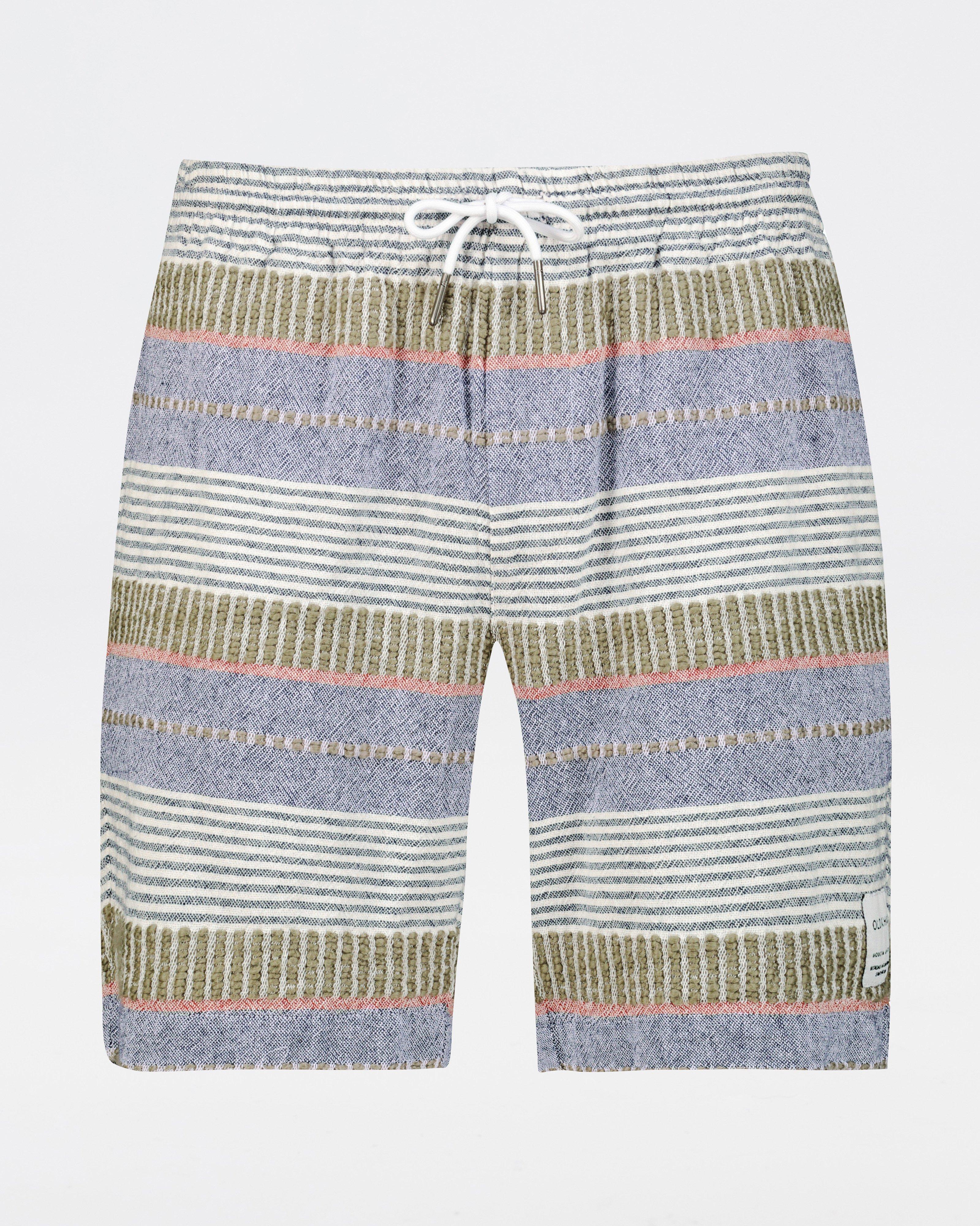 Men's Anton Pull-On Textured Shorts  -  Blue