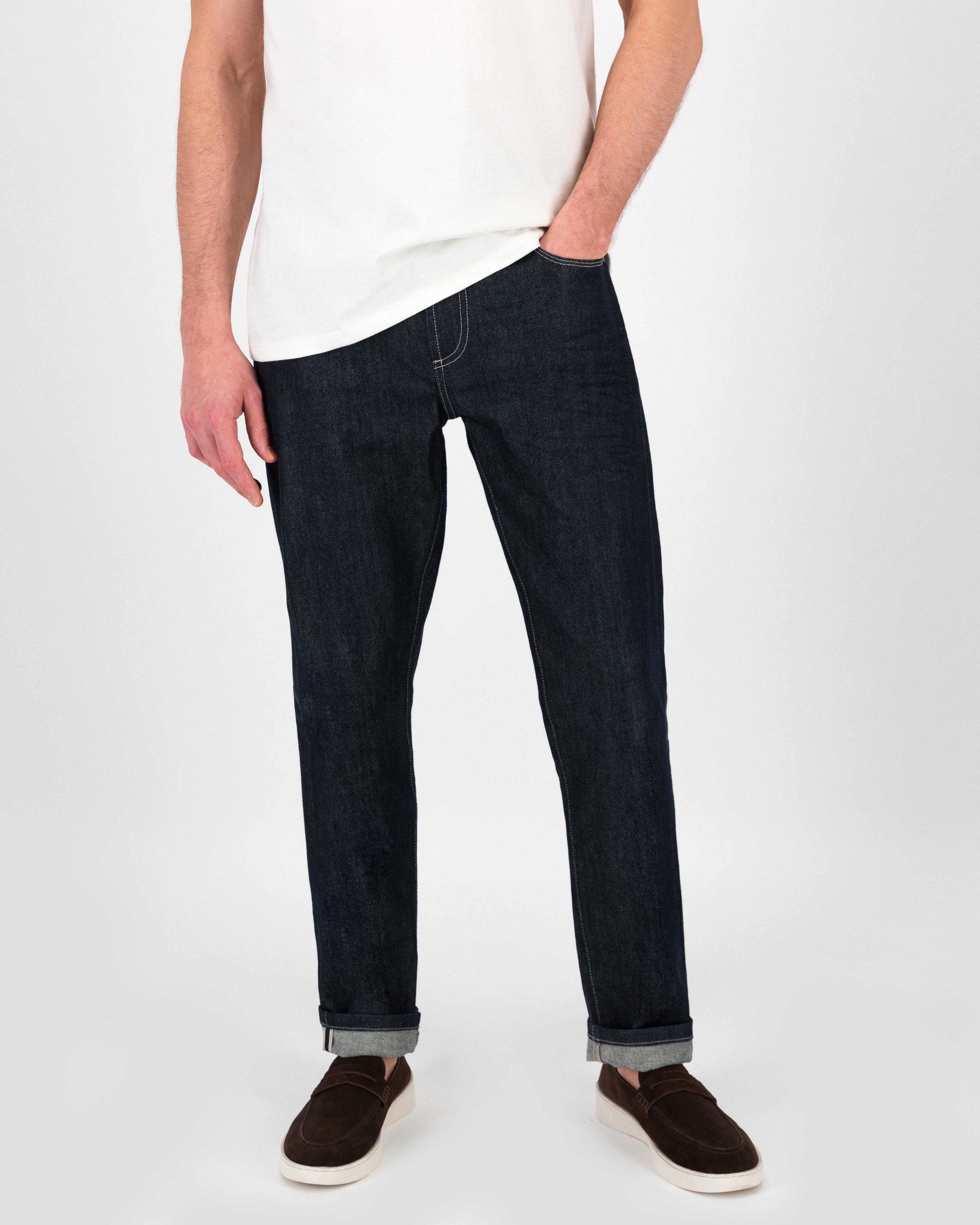 Men's Mayson Slim Fit Dark Wash Denim  -  Blue