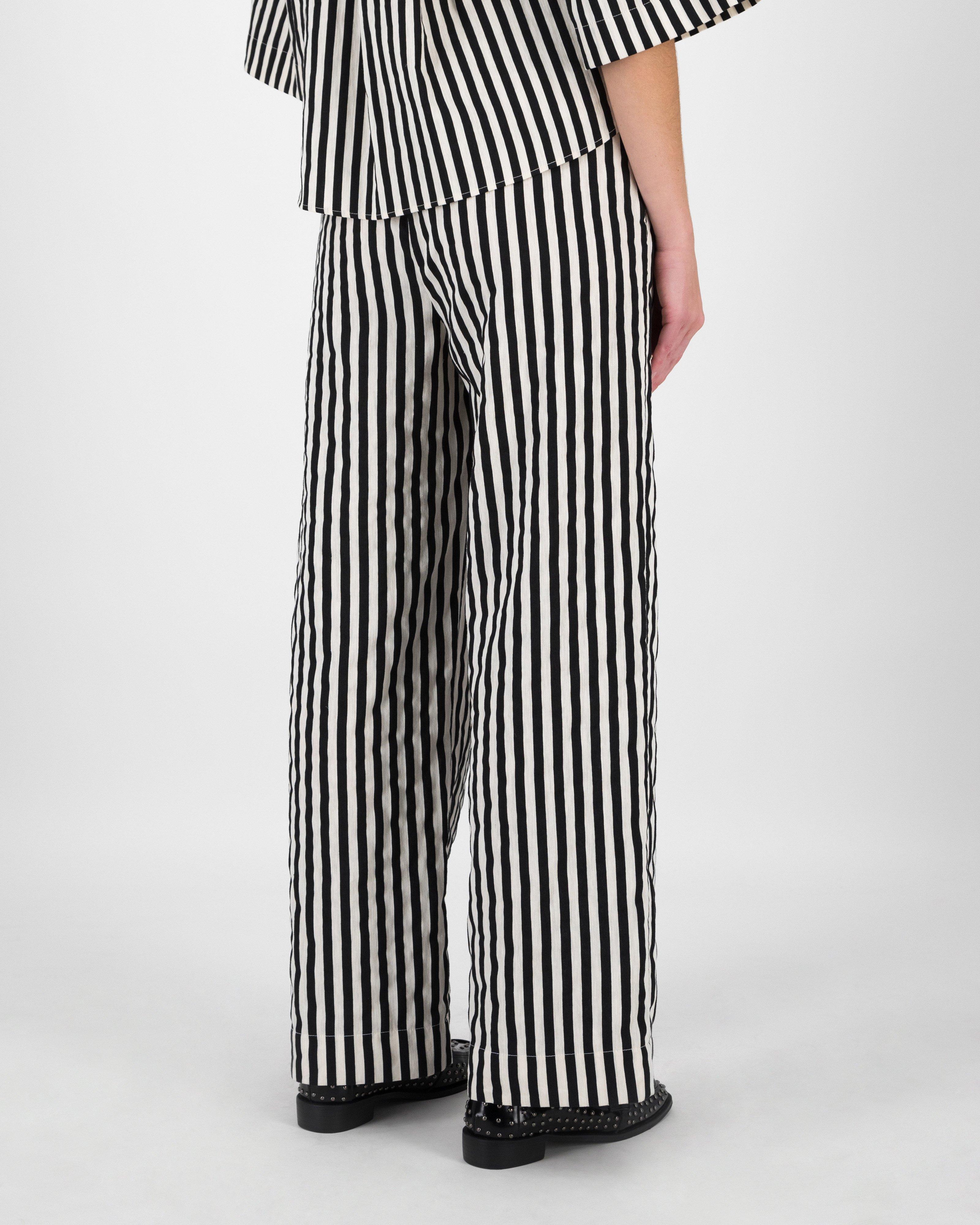 Orchid Black and White Stripe Pant -  Black