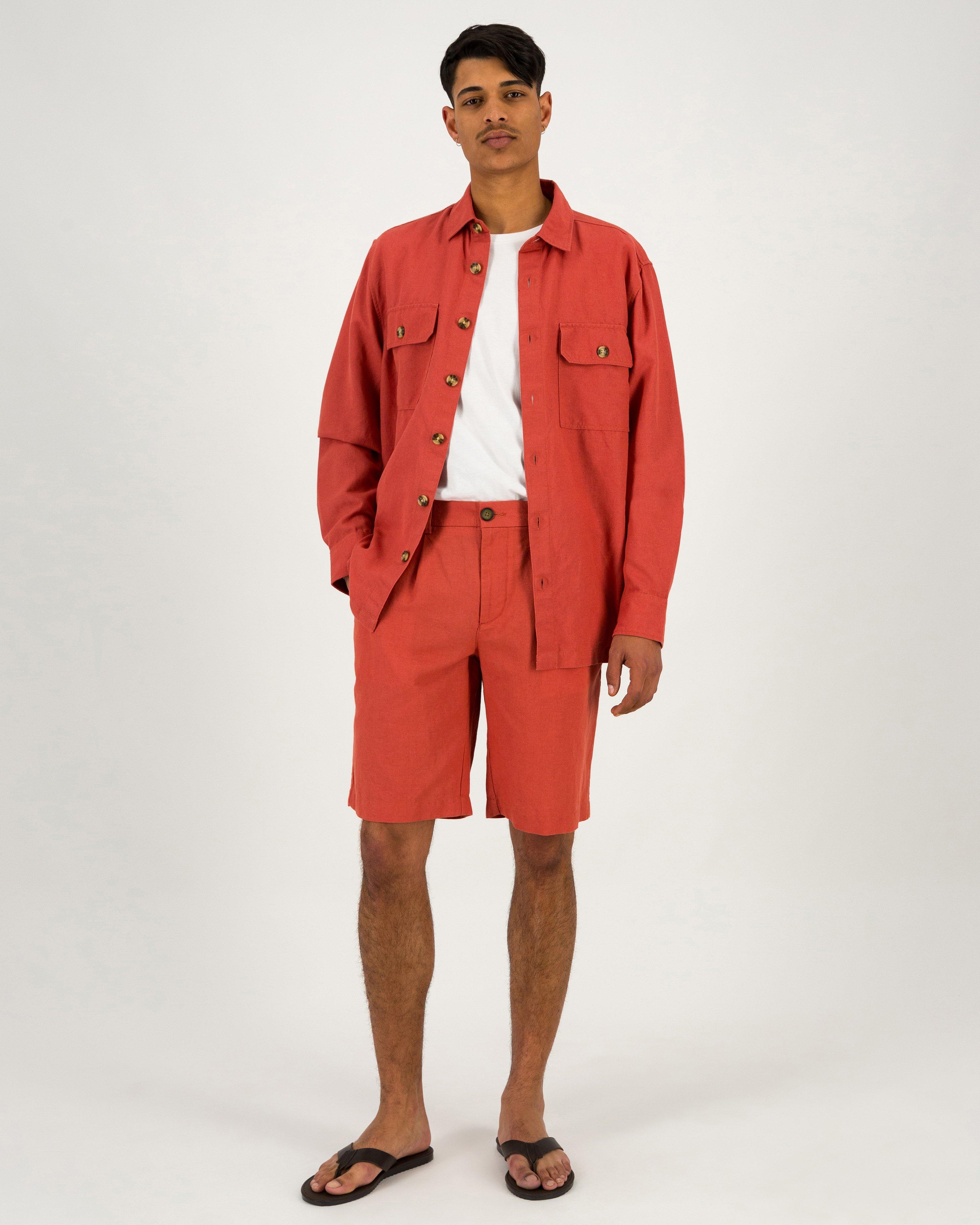  Men’s Morgan Shacket  -  Red