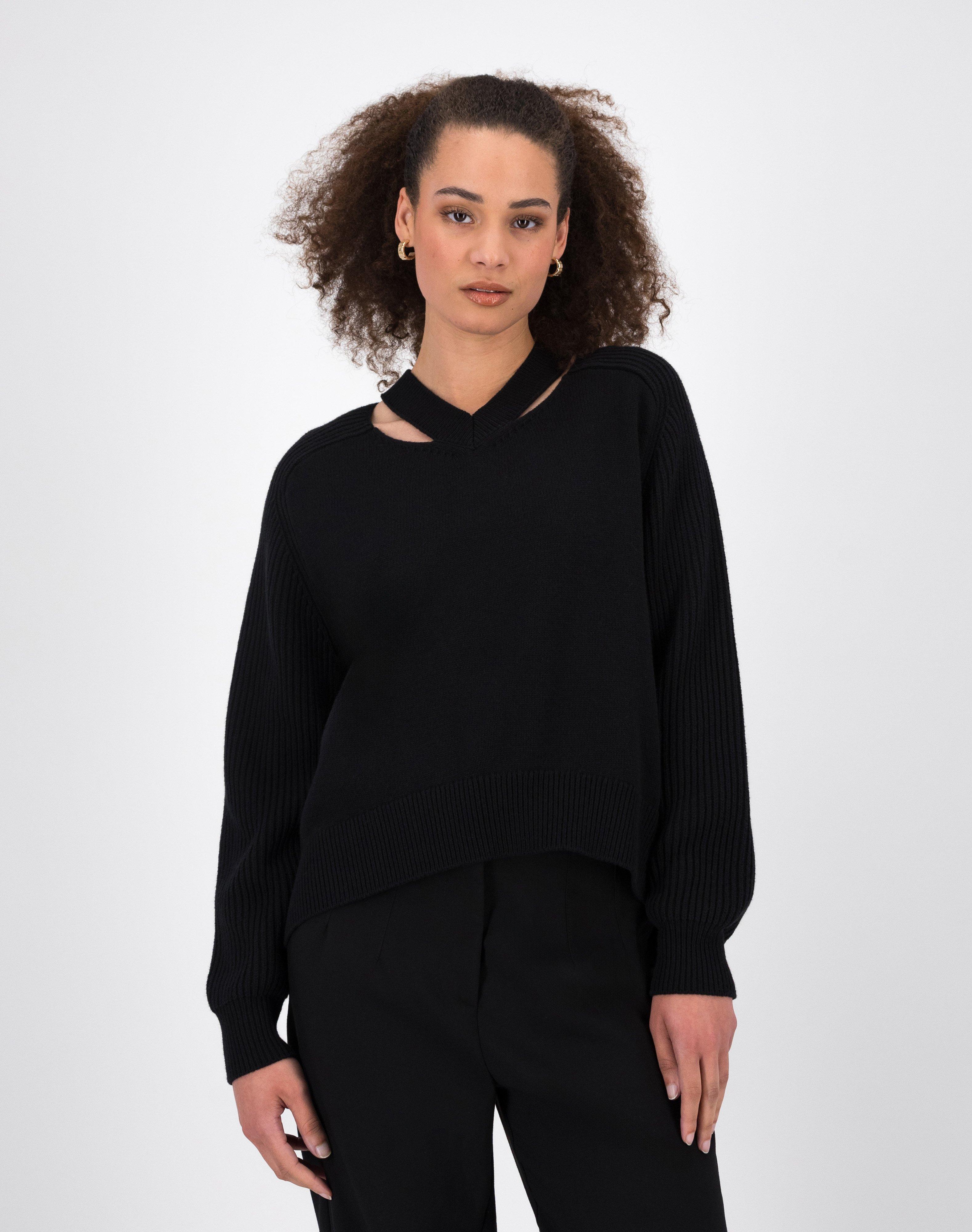 Torie Cutout Detail Knitwear -  Black