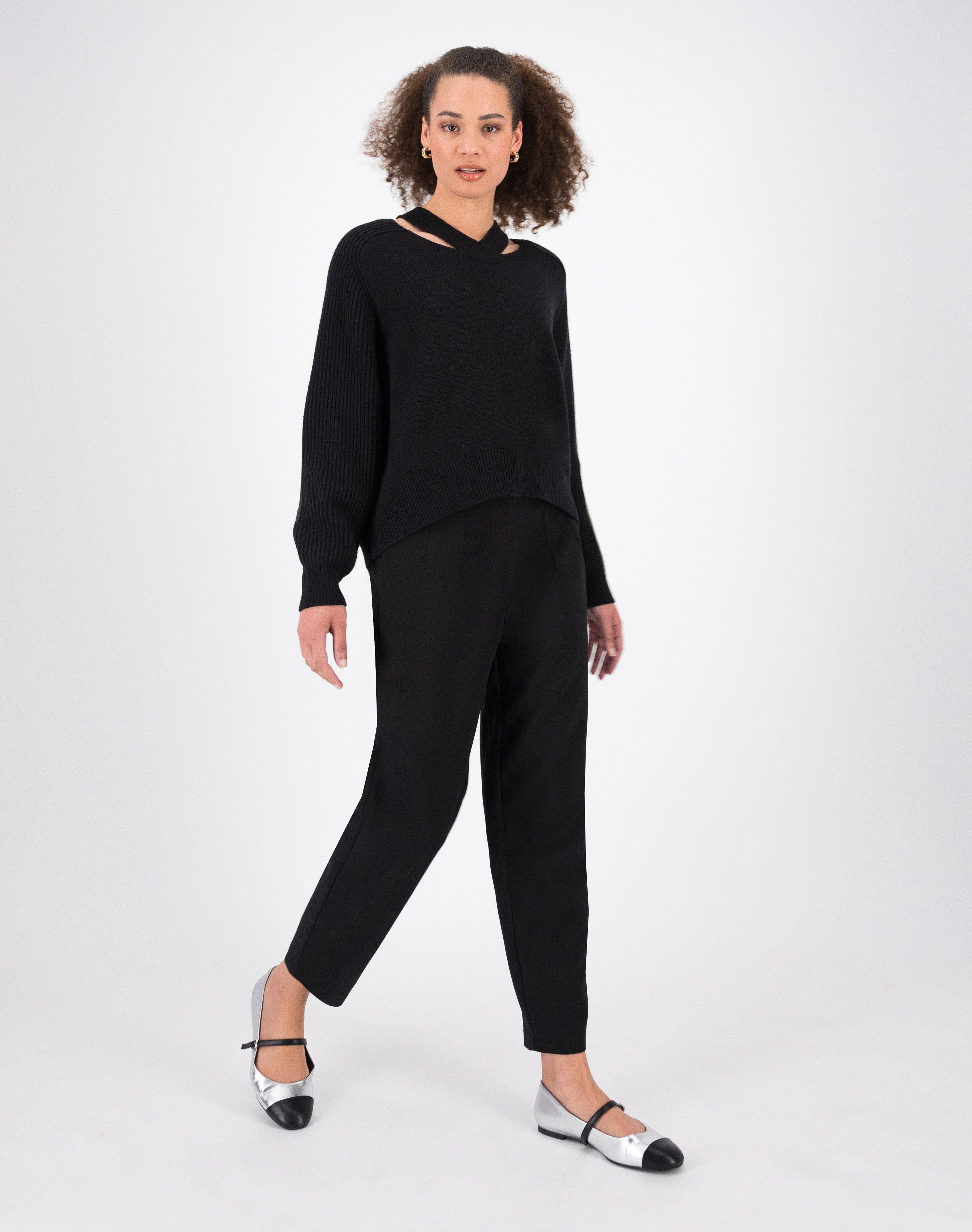 Torie Cutout Detail Knitwear -  Black