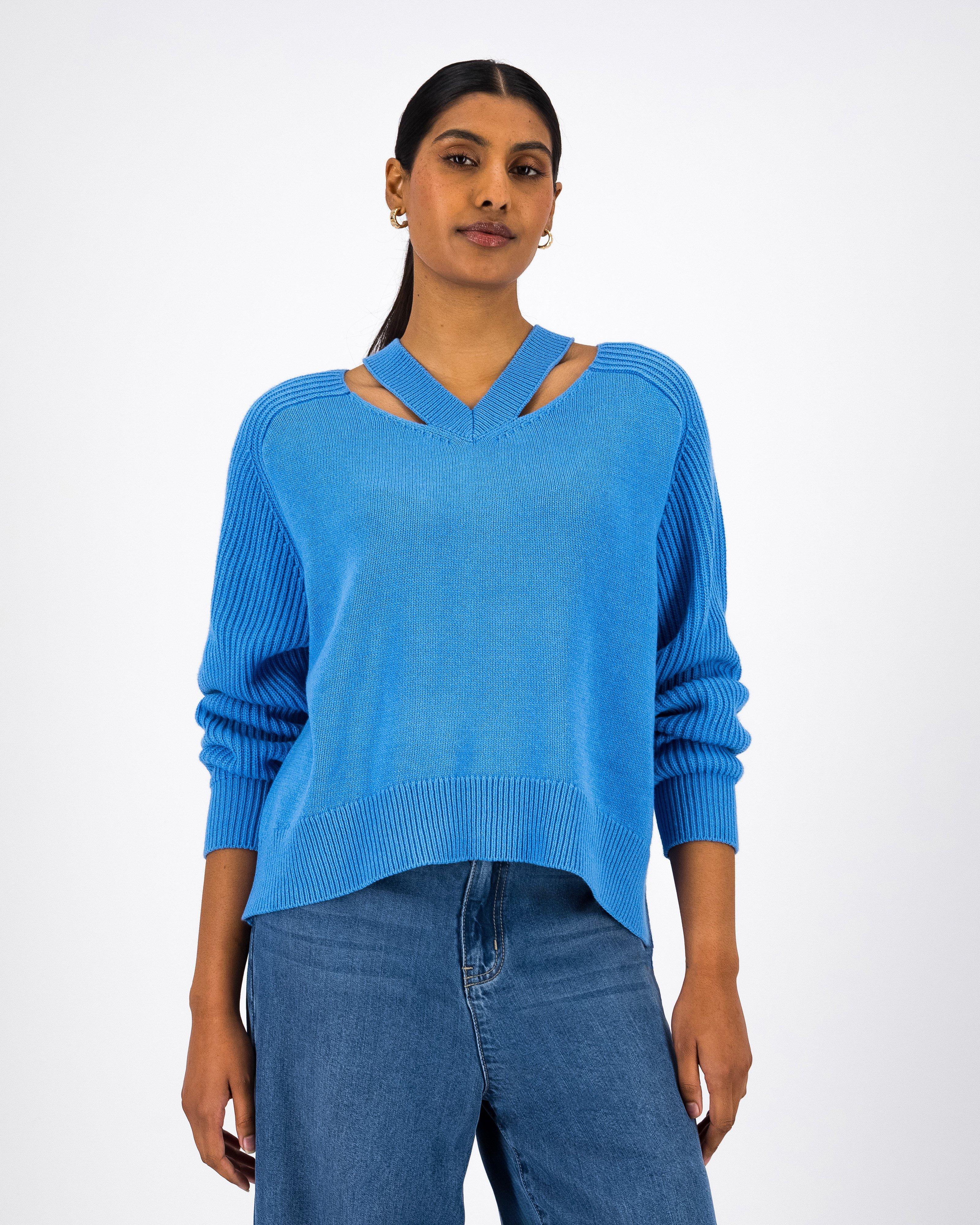 Torie Cutout Detail Knitwear -  Blue