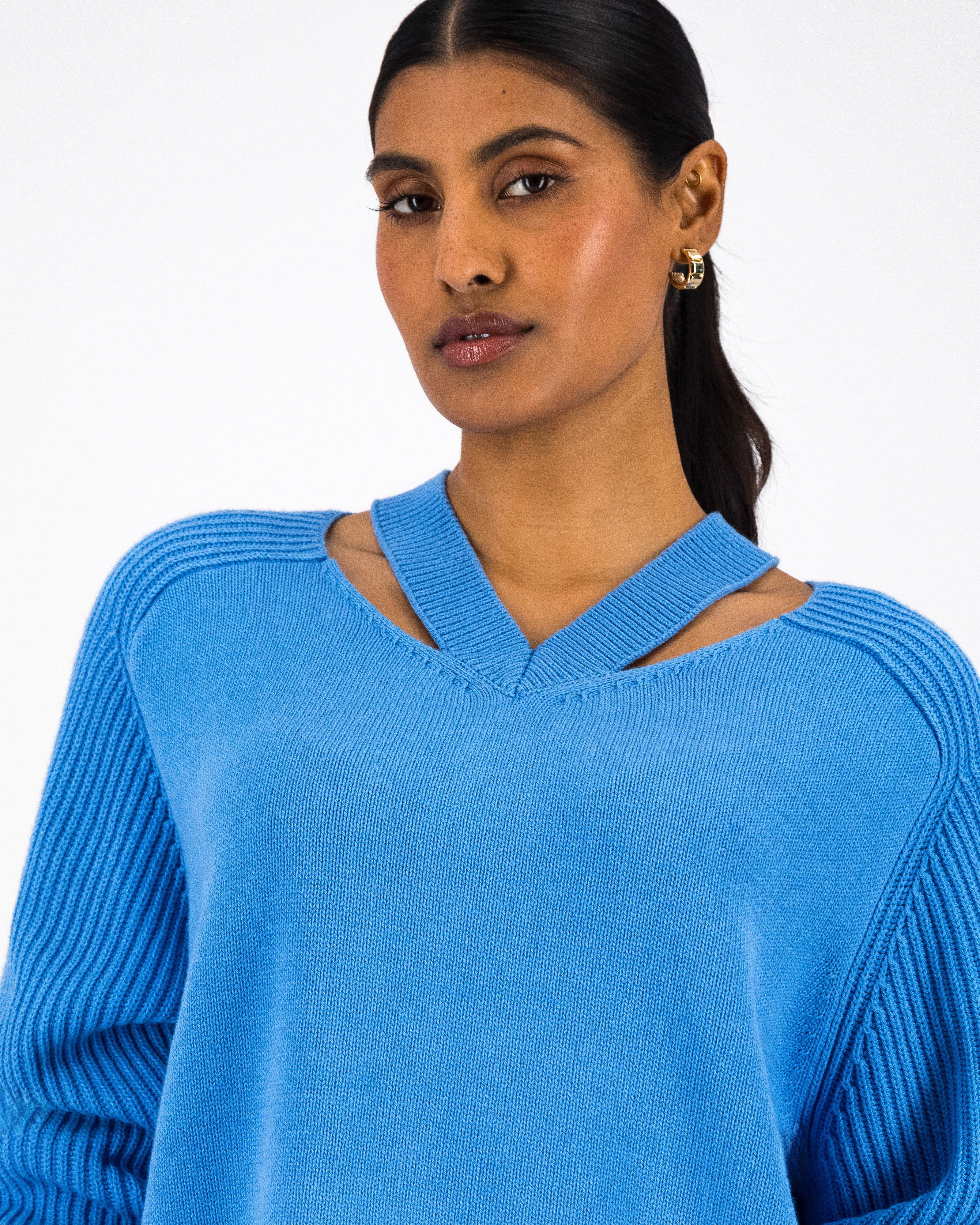 Torie Cutout Detail Knitwear -  Blue