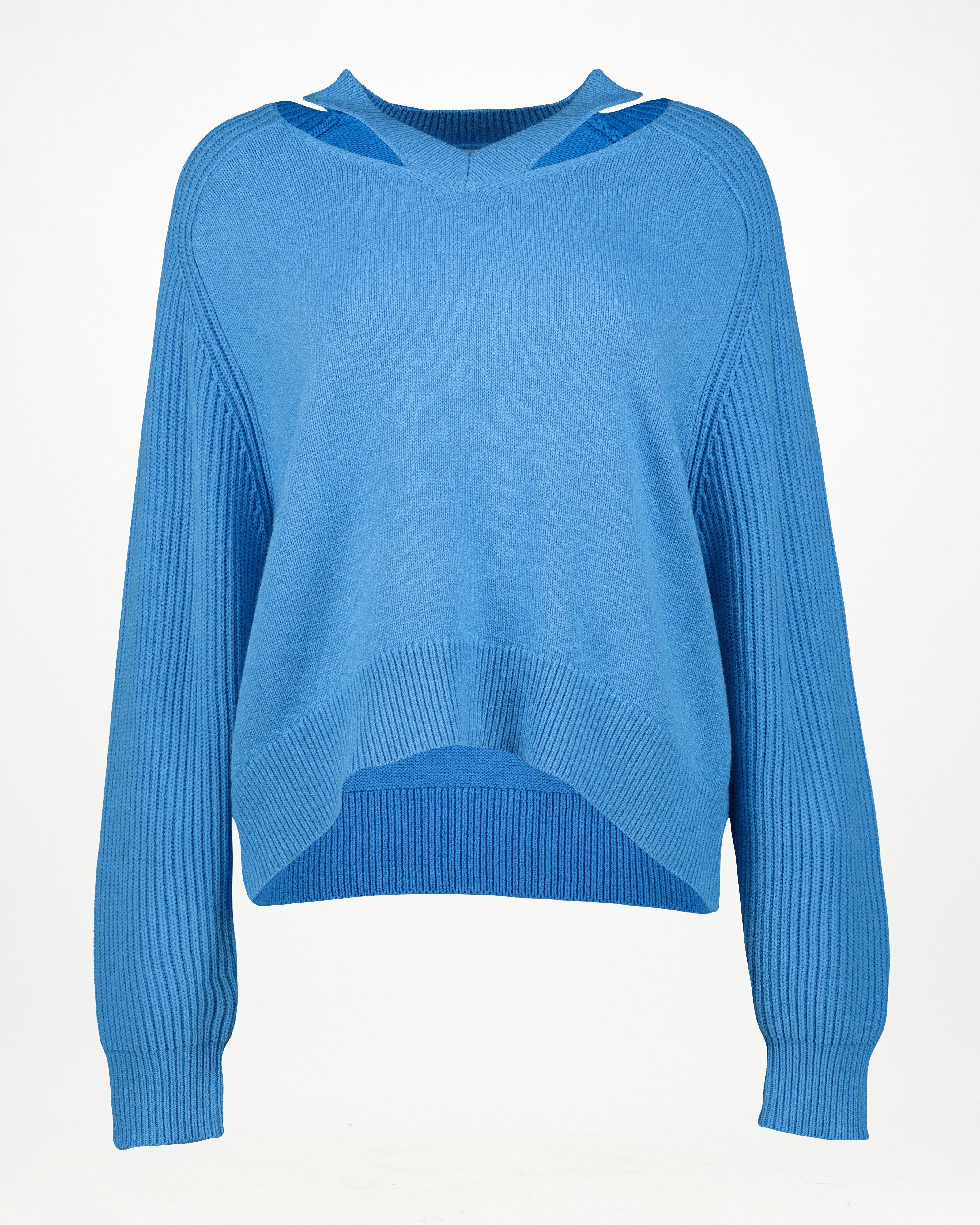 Torie Cutout Detail Knitwear -  Blue