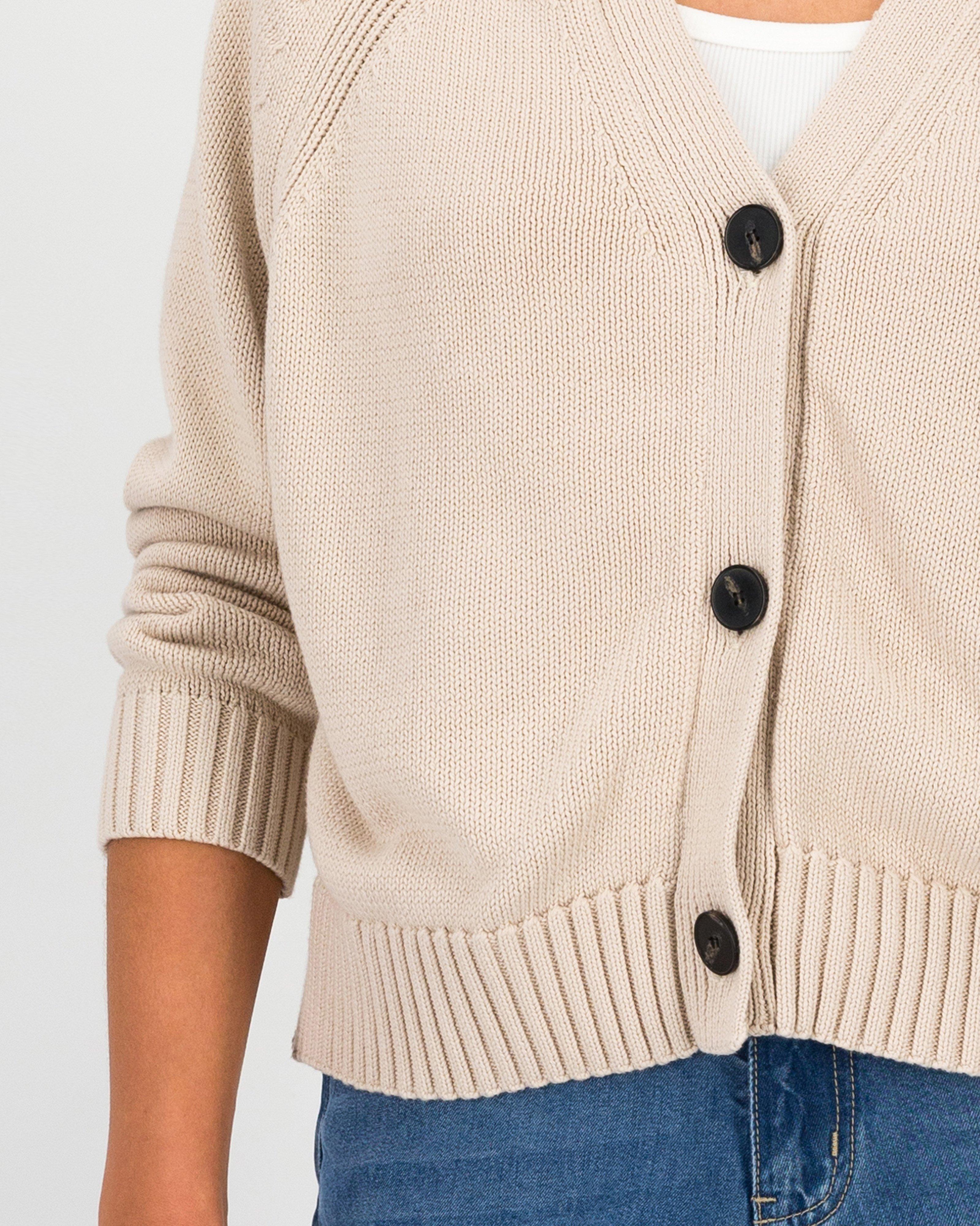 Hayley Stone Cardigan -  Stone