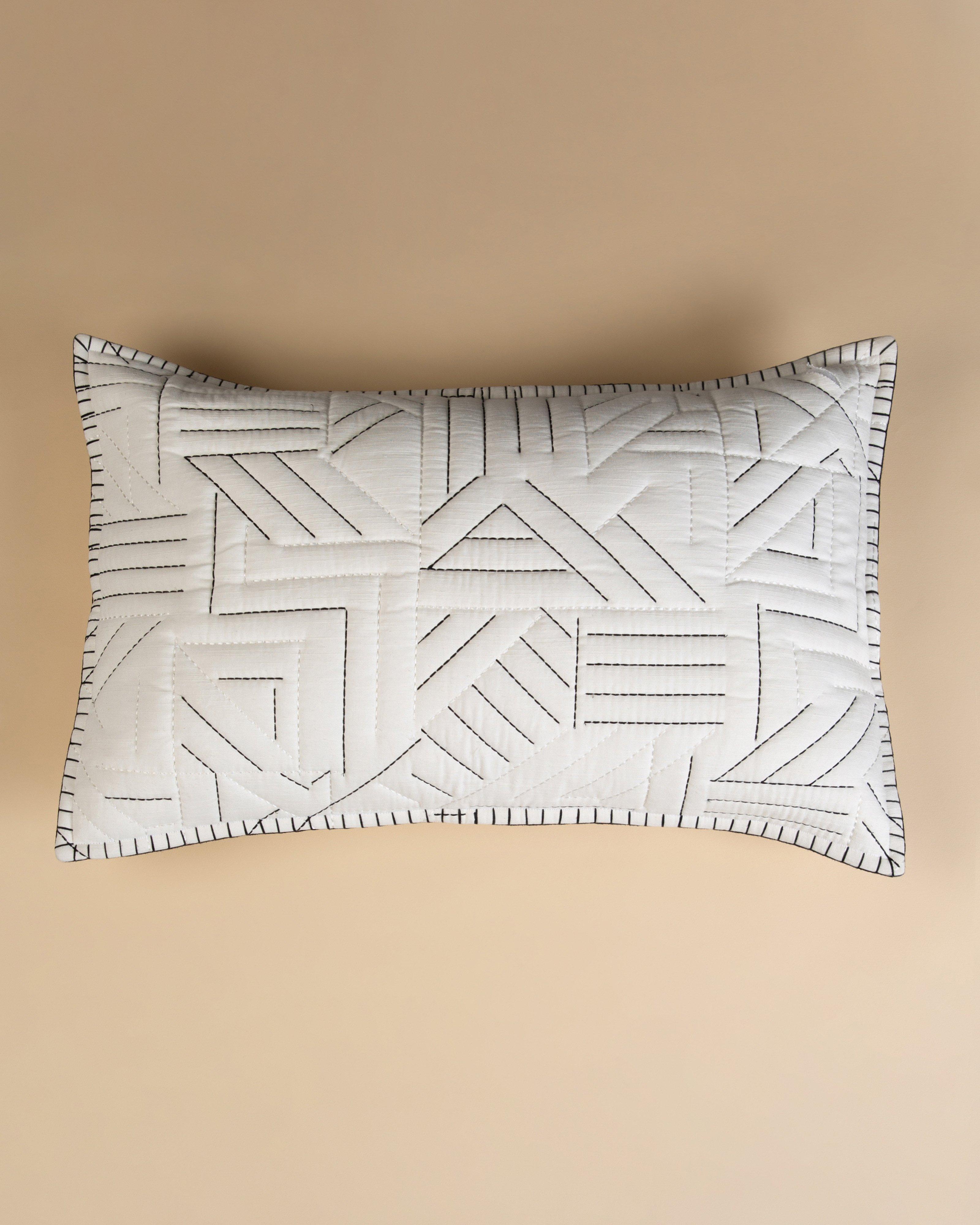 James Line Cushion -  Milk