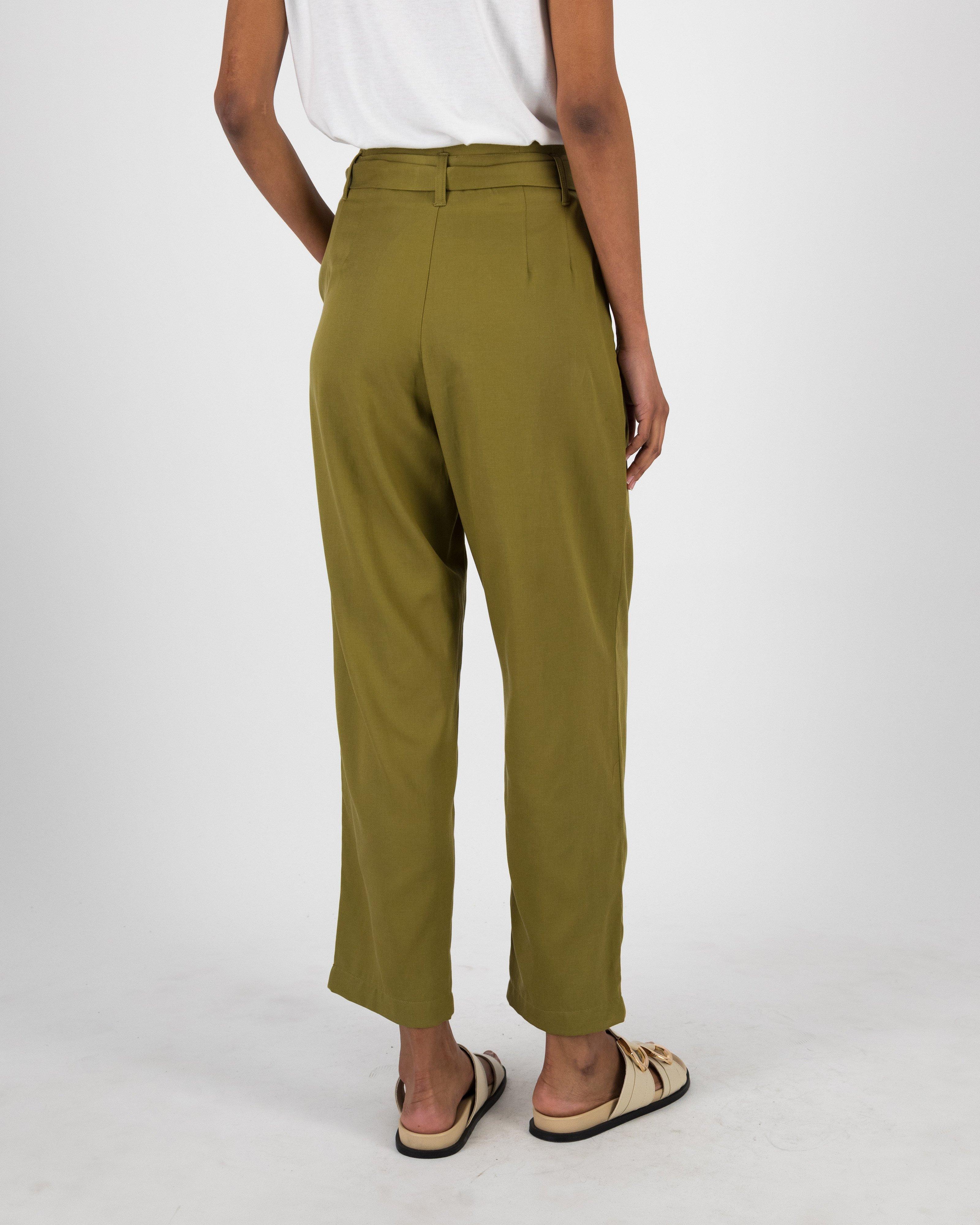 Women’s Jenna Paperbag Pants  -  Olive