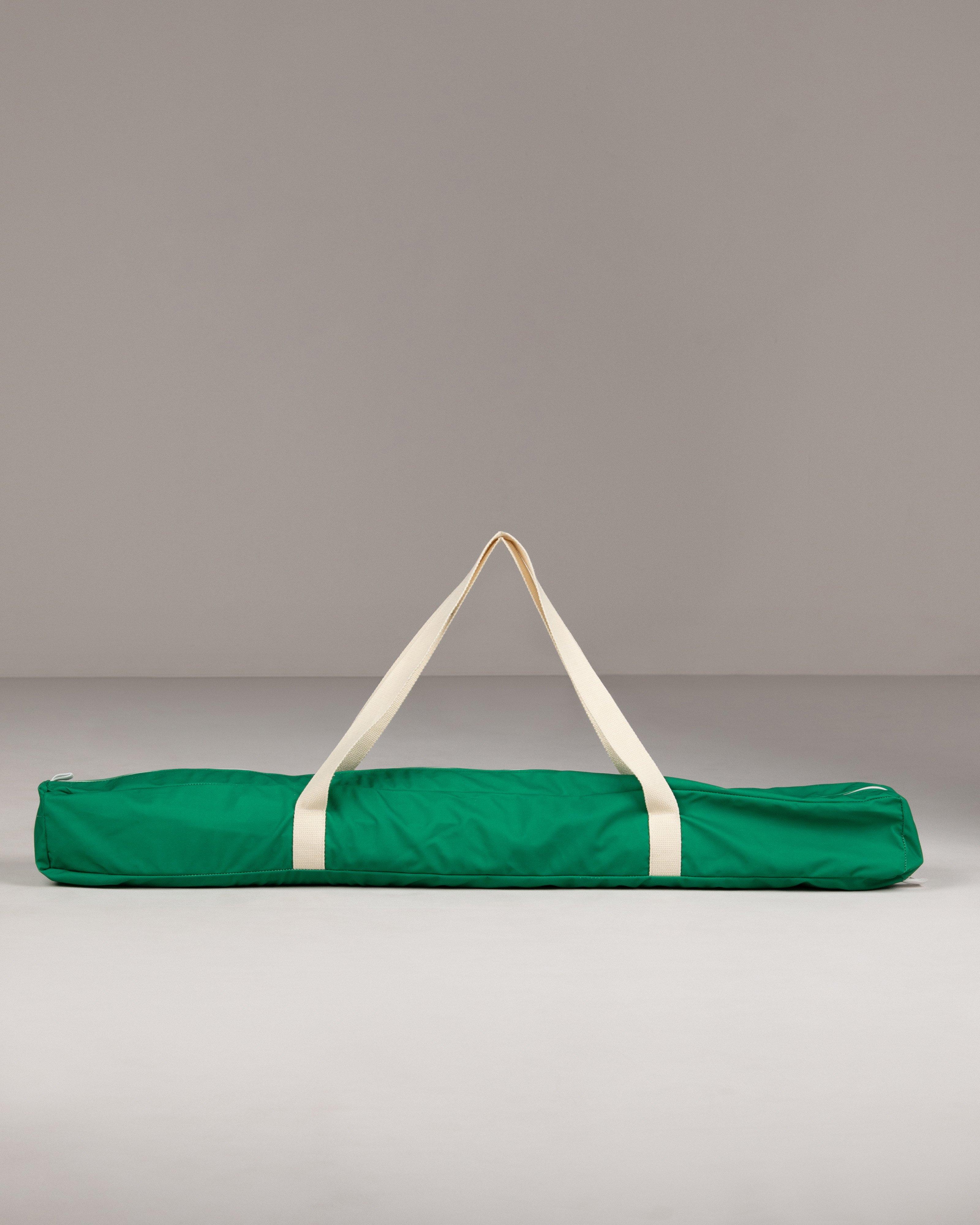 Riviera Stripe Beach Umbrella -  Green