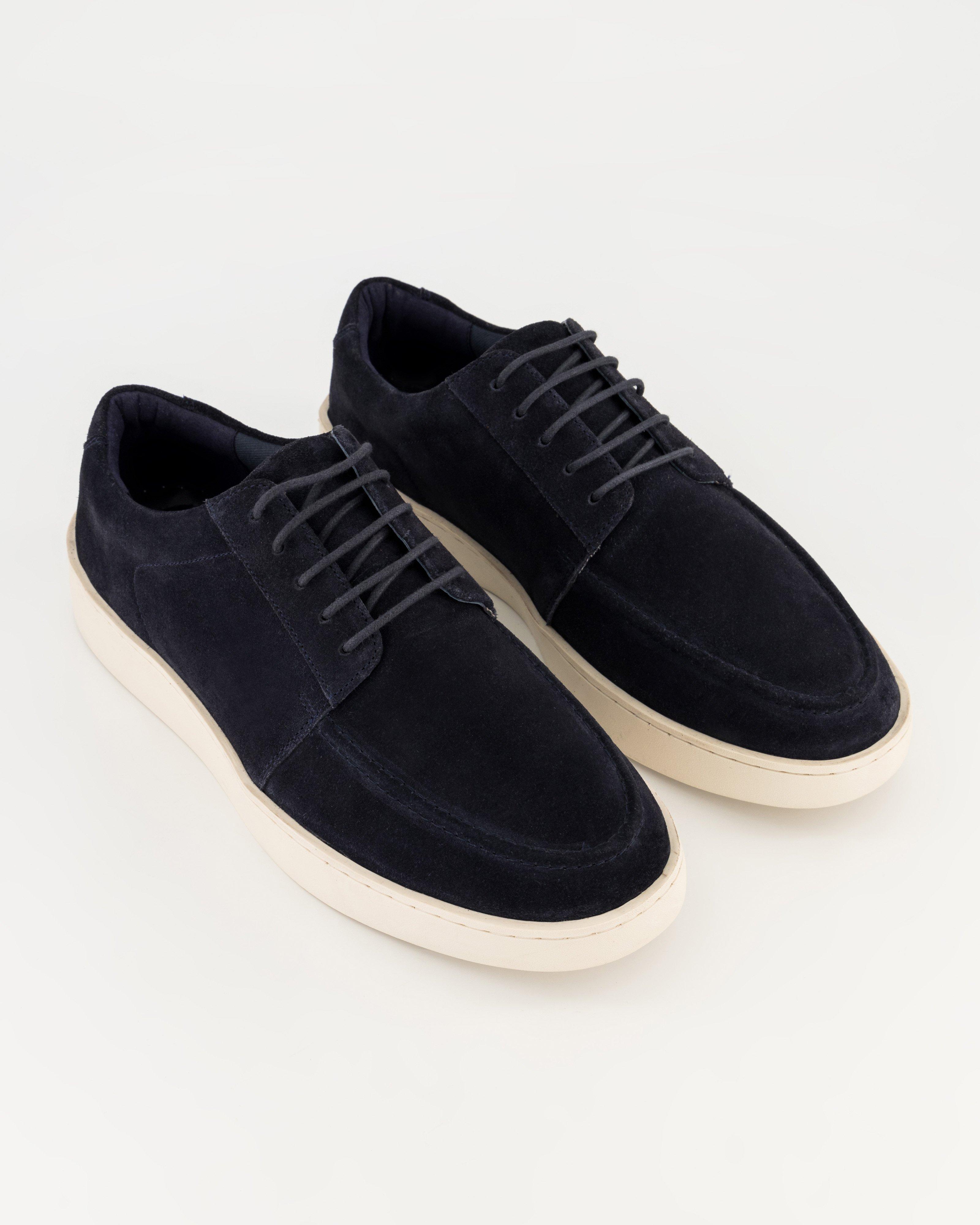 Men's Benito Suede Leather Boat Shoe  -  Navy