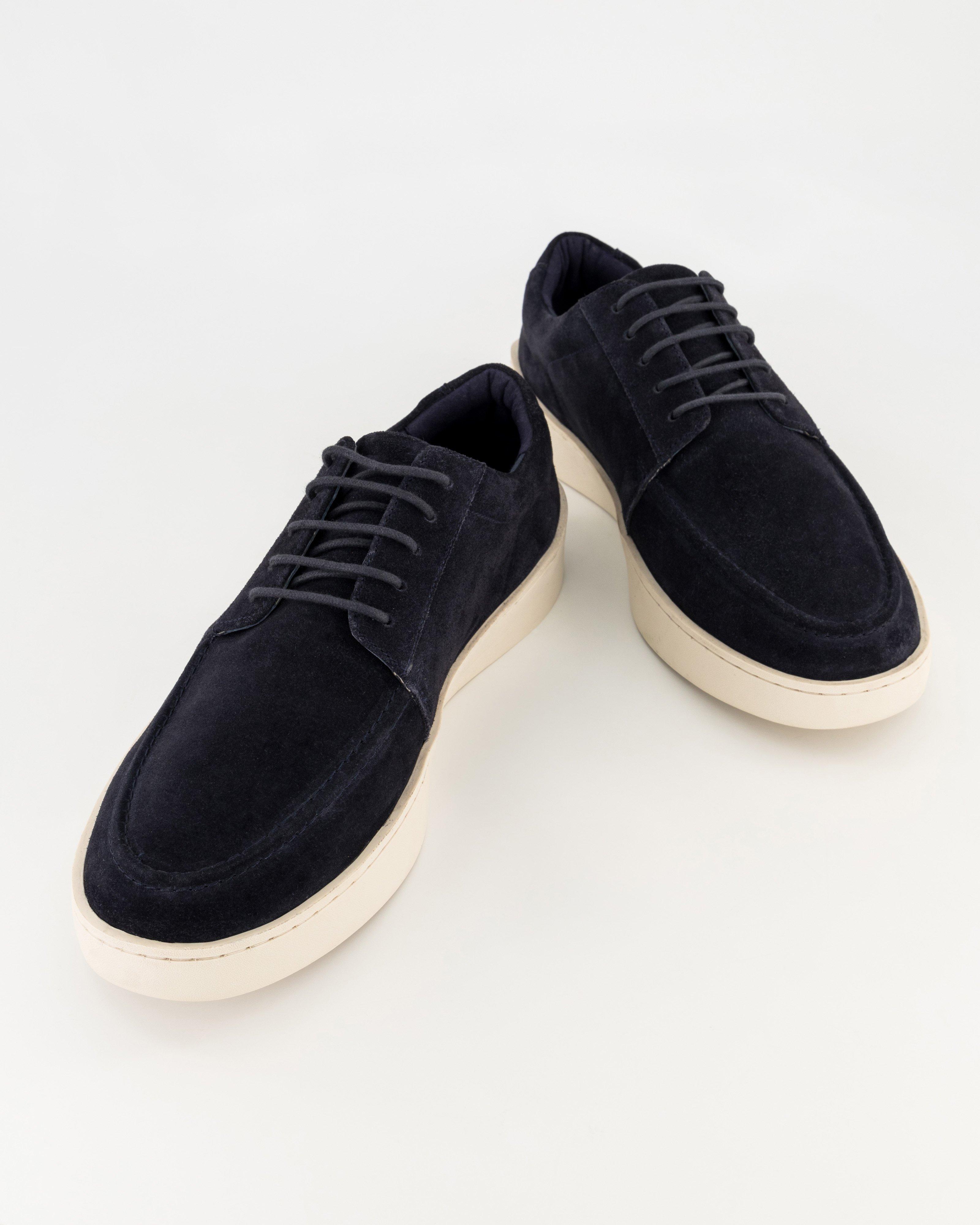 Men's Benito Suede Leather Boat Shoe  -  Navy