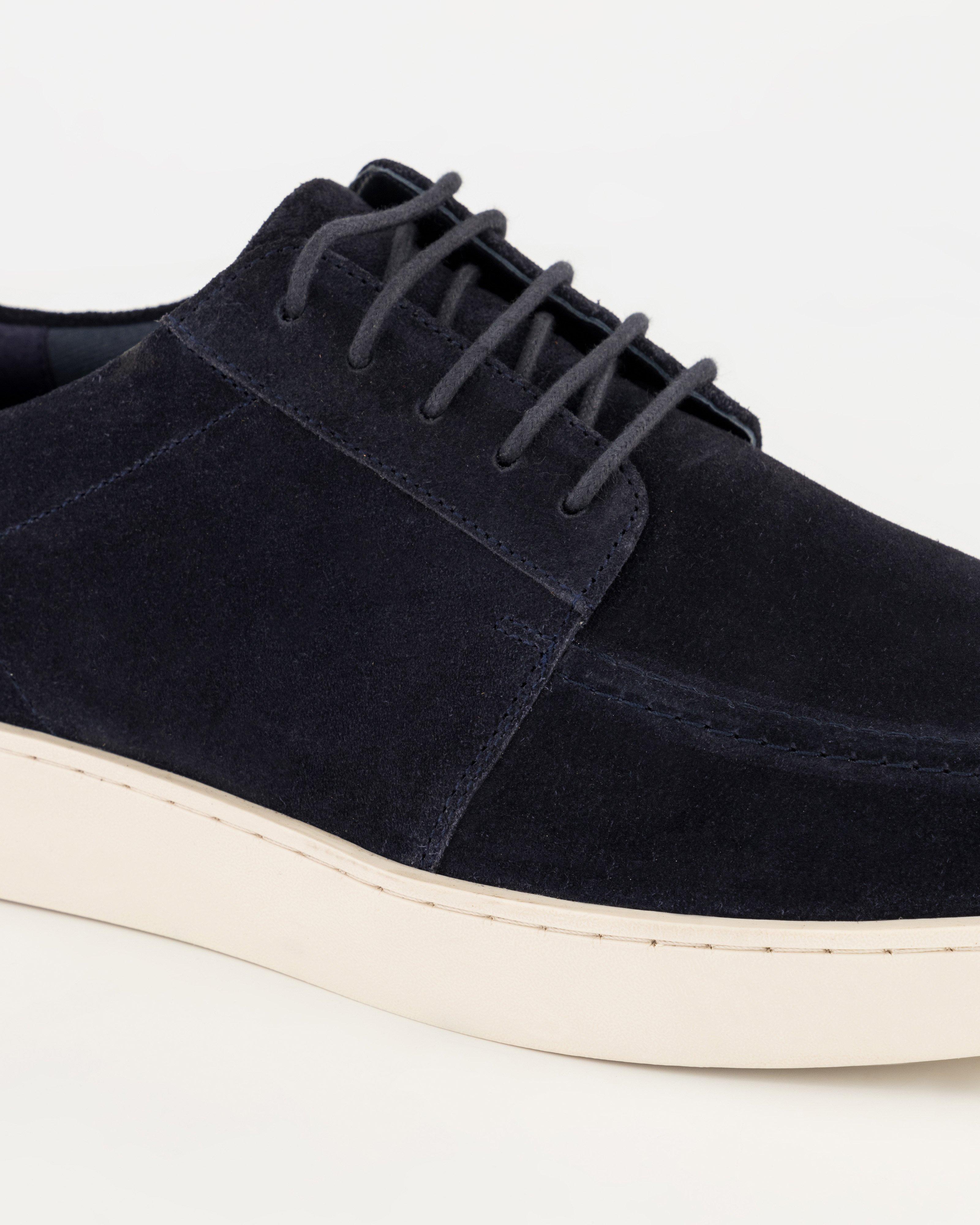 Men's Benito Suede Leather Boat Shoe  -  Navy