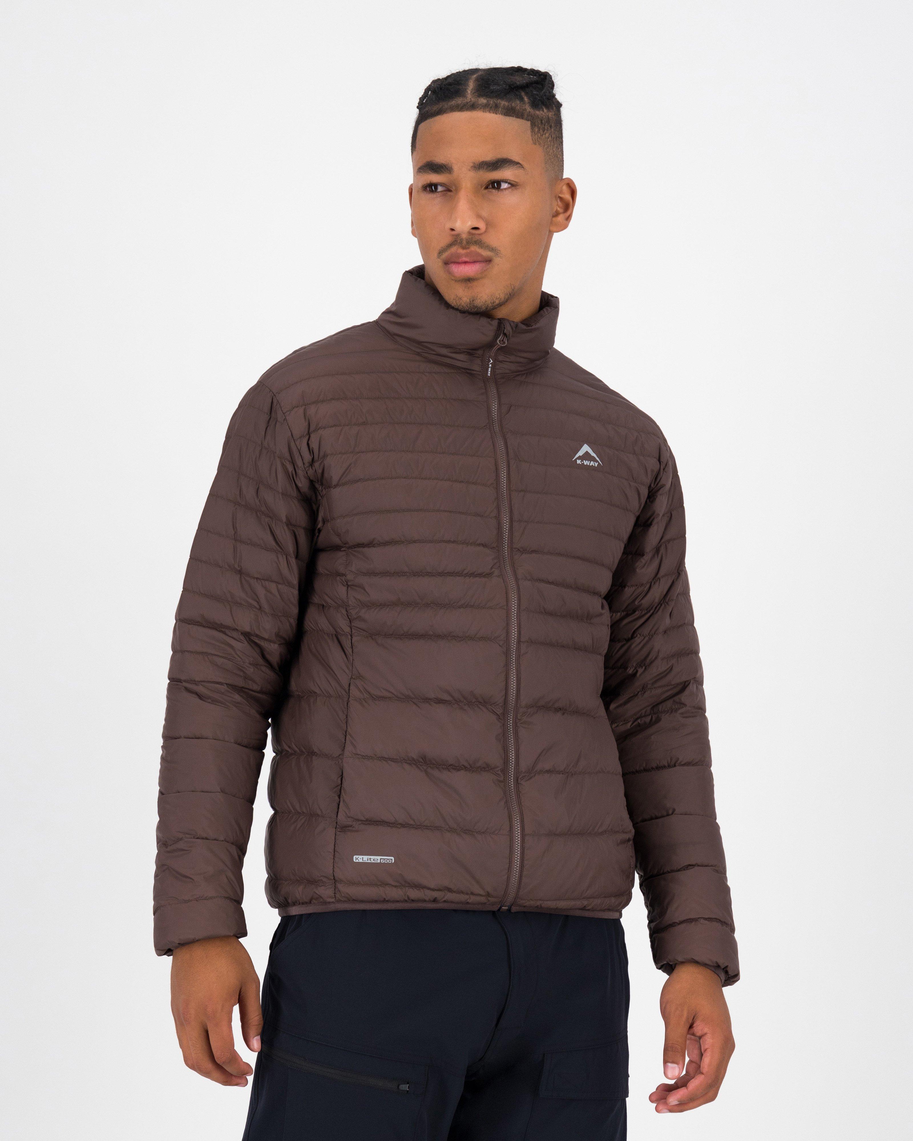 K-Way Men's K-Lite Down Puffer Jacket -  Brown