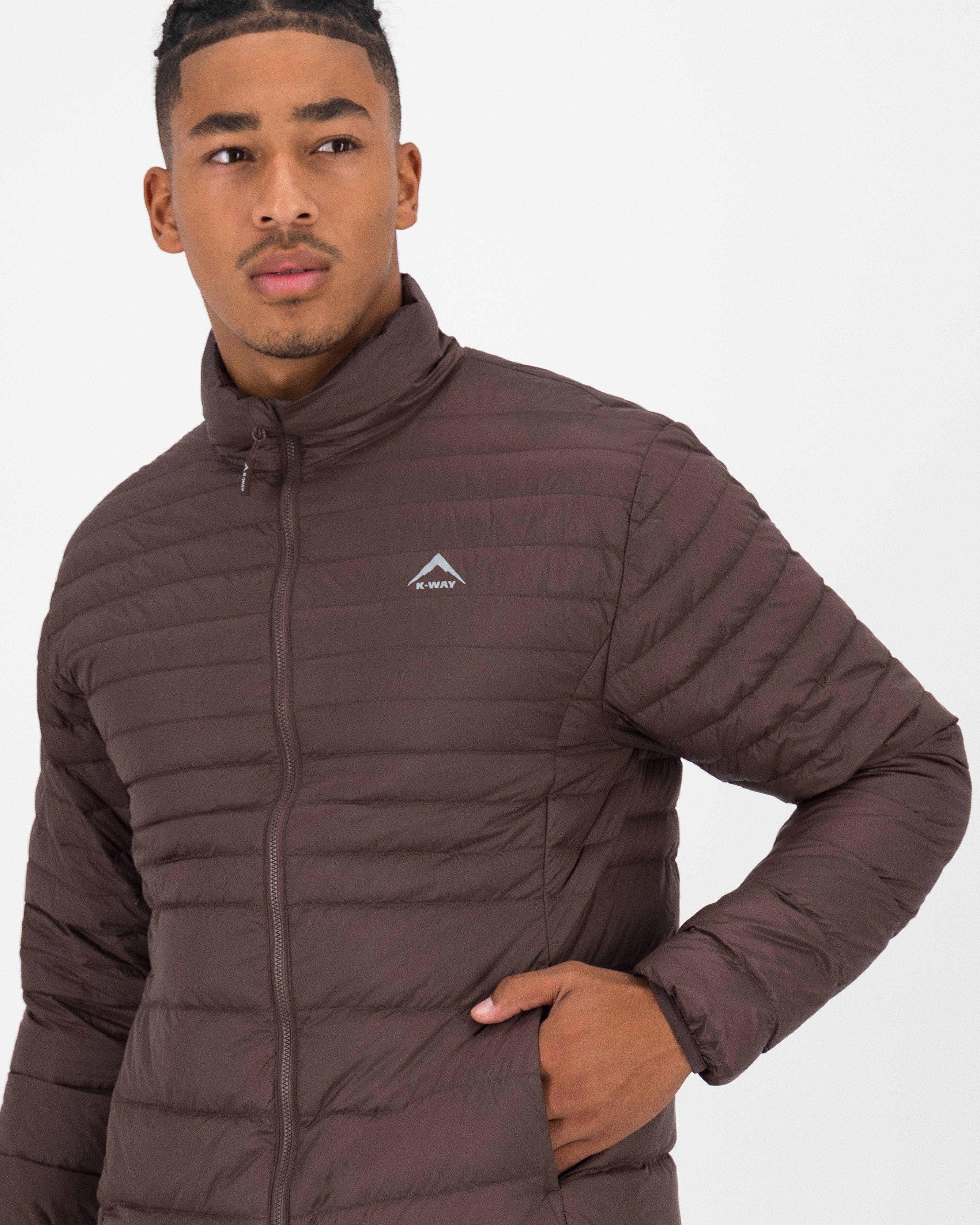 K-Way Men's K-Lite Down Puffer Jacket -  Brown