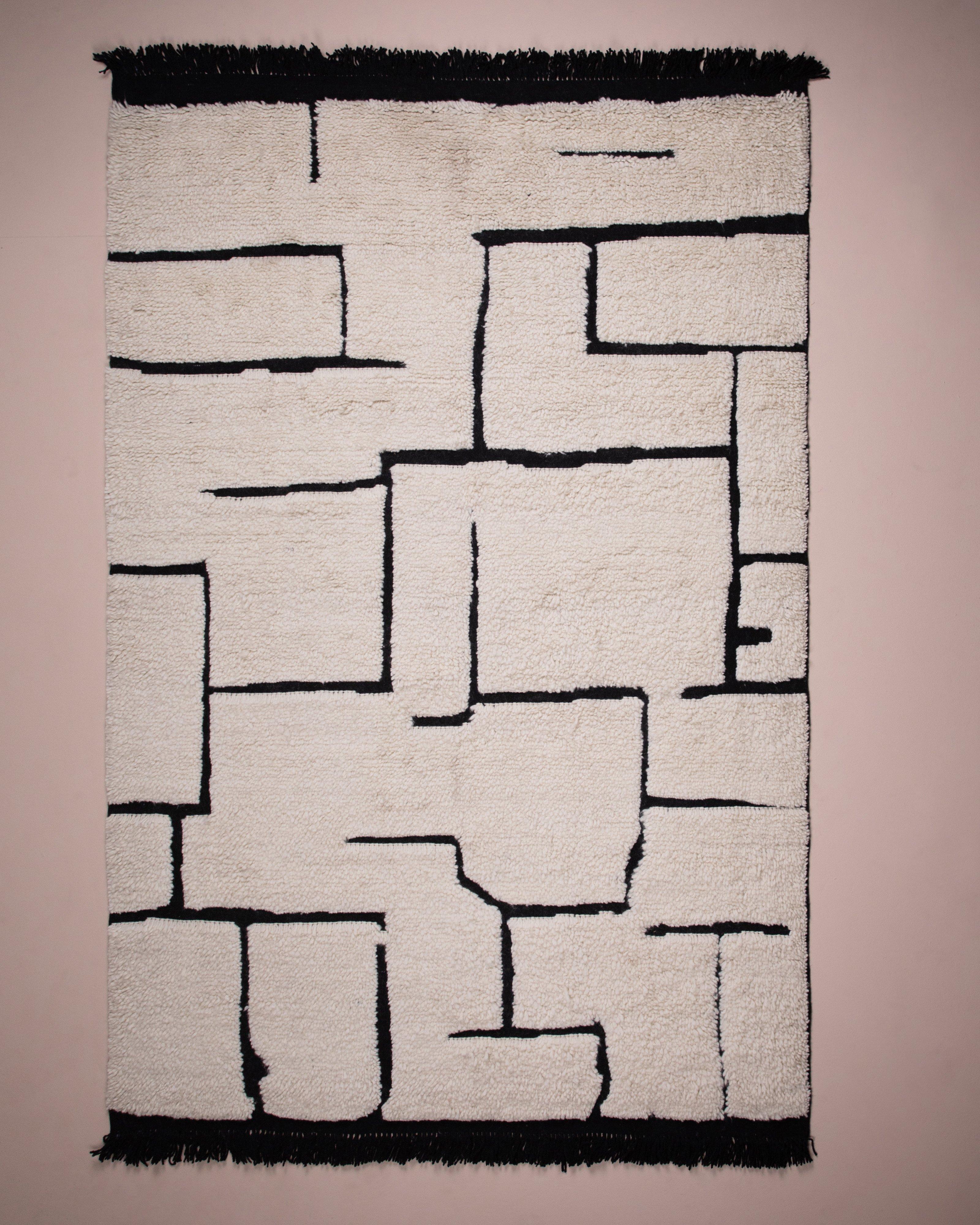 Dani Squared Off Rug - 200cm x 300cm -  Milk