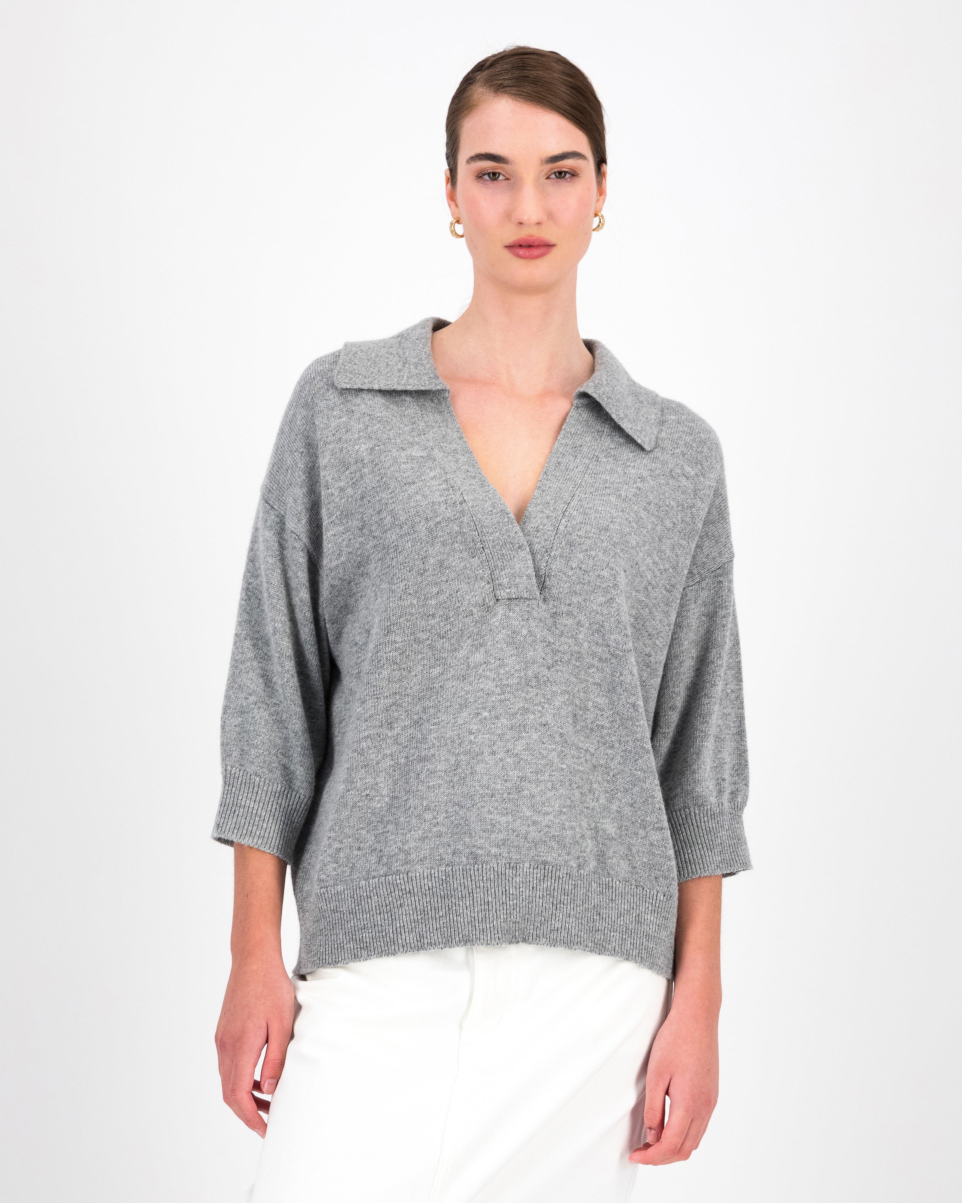 Cheri Relaxed Knitwear Jumper -  Grey