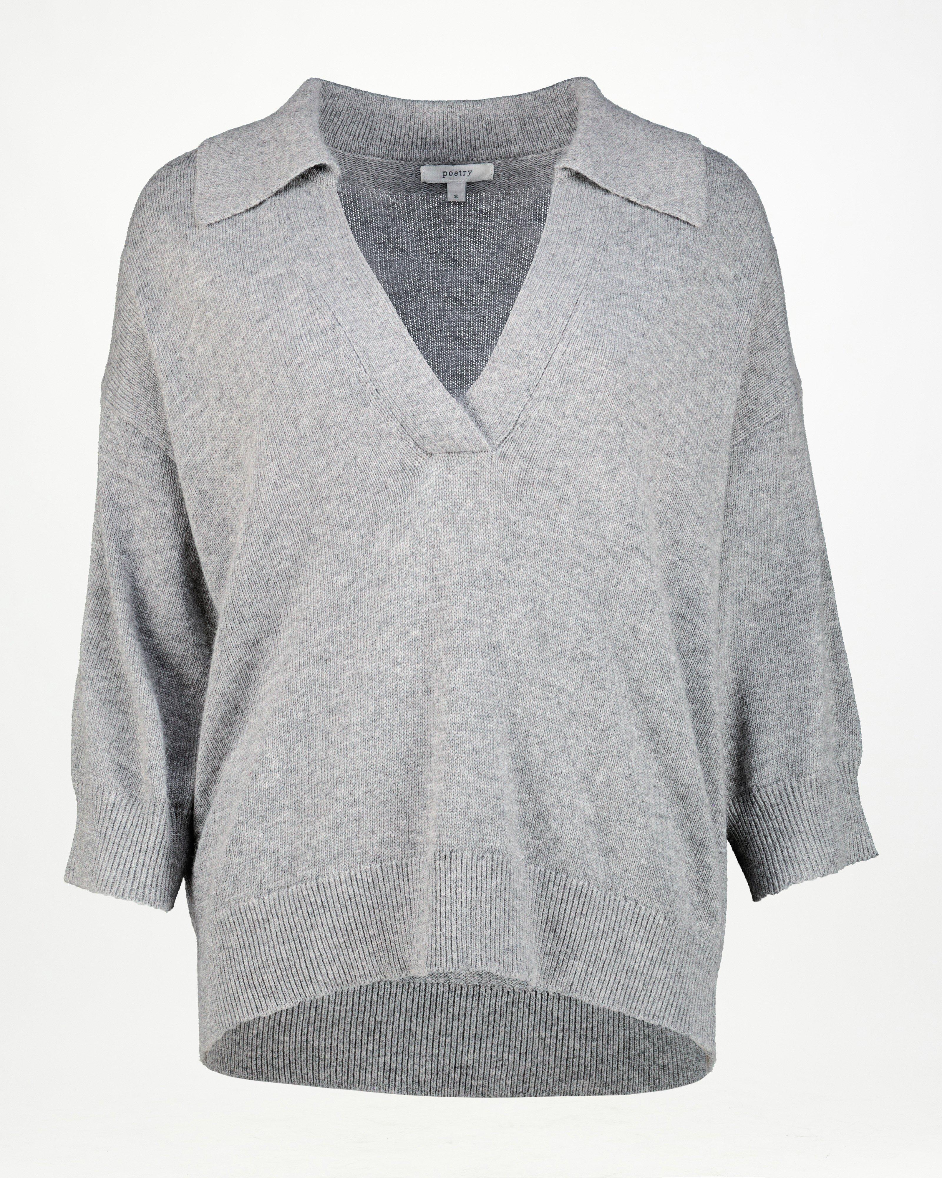 Cheri Relaxed Knitwear Jumper -  Grey